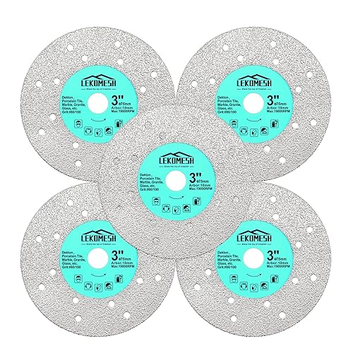 Miniatura 19 de Disco de molienda de losa de roca - Disco de corte de vidrio de 4.5 pulgadas, 5 unidades, amoladora angular de diamante para disco de corte de