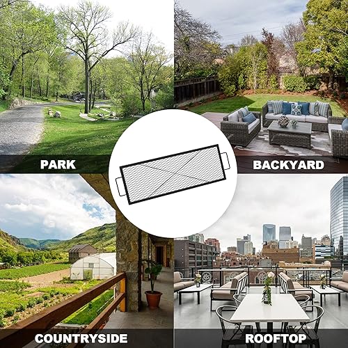 Miniatura 7 de Onlyfire Rejilla rectangular X-Marks para fogata, 40 pulgadas