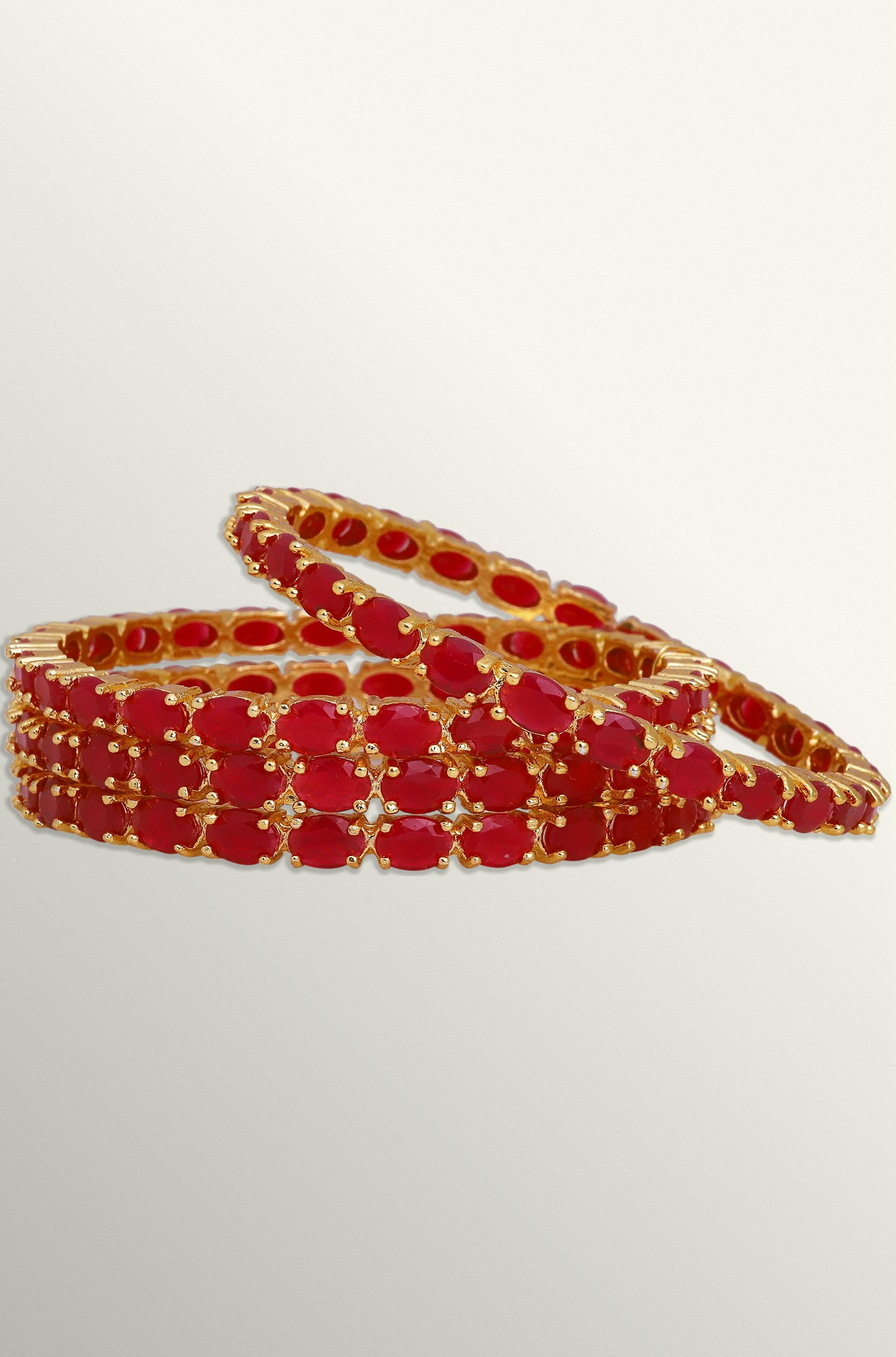 MANIKYA American Diamond Traditional Gold Plated Bangles Set for Women | Stylish Bangles | Glass Bangles Set | Traditional Gold Plated Bangles | Chudi Set | Raindrop Glass Bangles | Kangan | Elegant Bangle & Chudi Set.