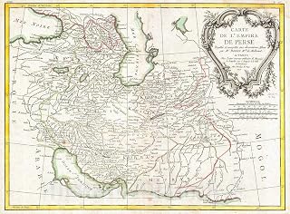 Historic Map - Bonne Map of Persia (Iran, Iraq, Afghanistan), 1771 - Vintage Wall Art - 18in x 24in