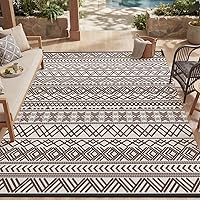 Vista 1 de MontVoo Alfombra de exterior impermeable de 5 x 8 pies, para patio al aire libre, pajita de plástico reversible, alfombra de exterior para caravana