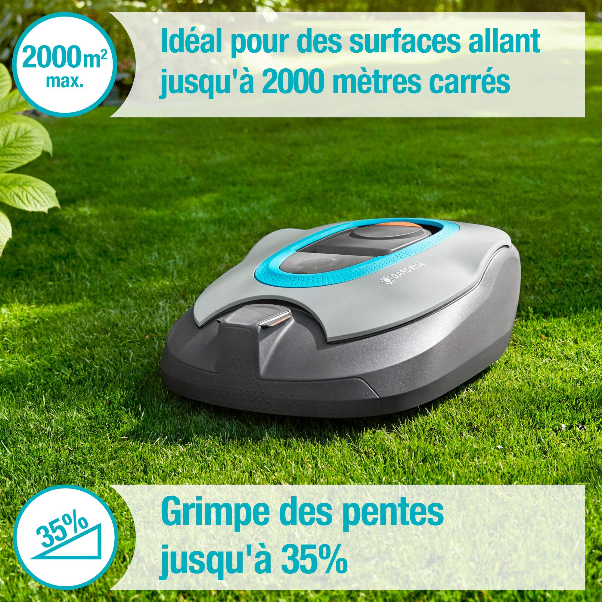 Gardena Sileno+ : tondeuse robot pour surfaces jusqu'à 2 000 m² — vue 2