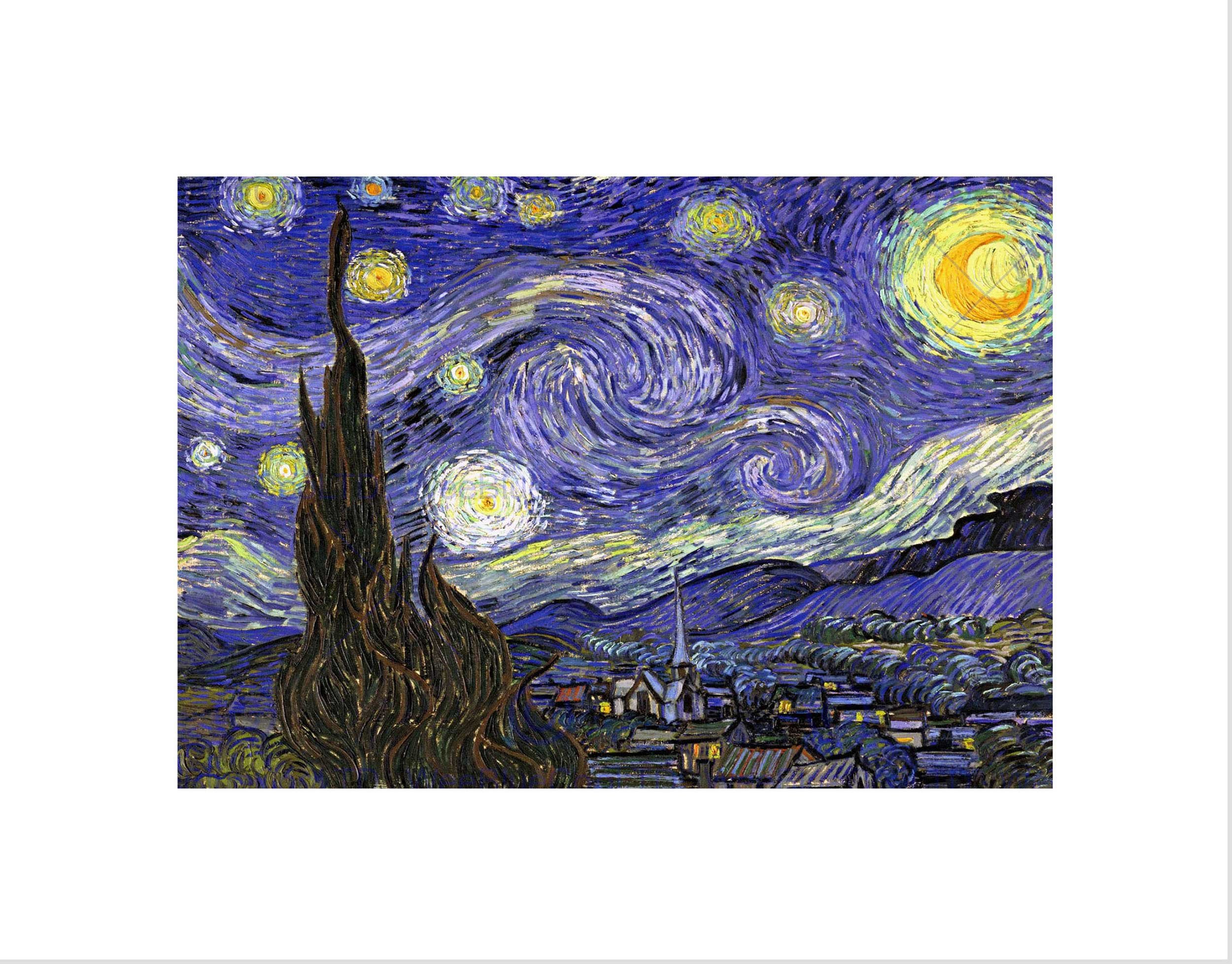 Wee Blue Coo Van Gogh Starry Night Old Master Wall Art Print