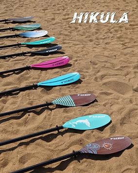 Adjustable Kayak Paddle with Carbon Shaft and Polypropylene Blade, Available in 220-230/220-240/230-250cm, Lightweight Floating Kayak Oars with Original Pattern