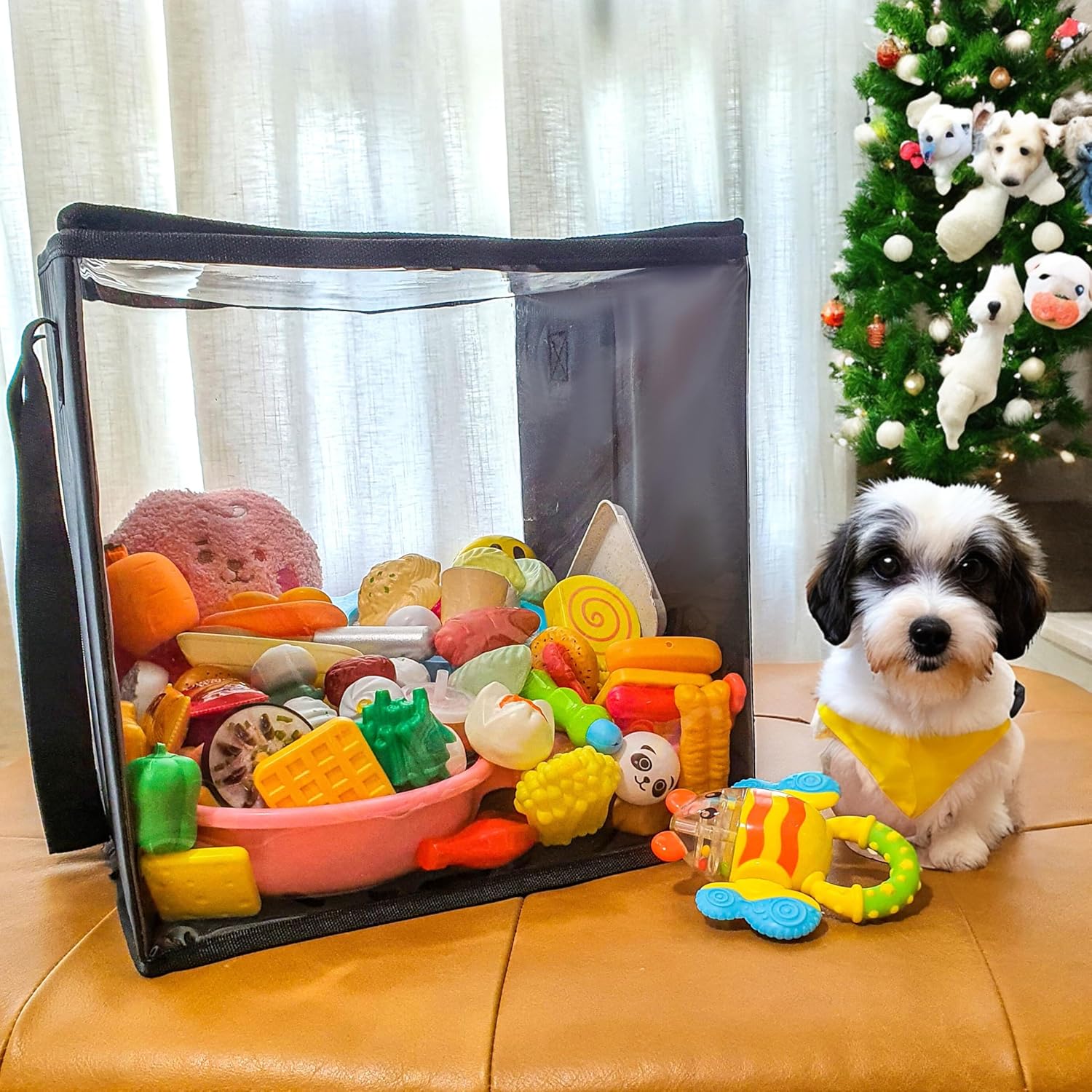 SAM AND MABEL 2 Pack PVC Storage Bins – 12" X 12" X 12" Durable and Foldable Organizer with Transparent Top and Sides, Multi-Purpose Boxes for Clothes, Deco, Books and More (Black) - Image 4