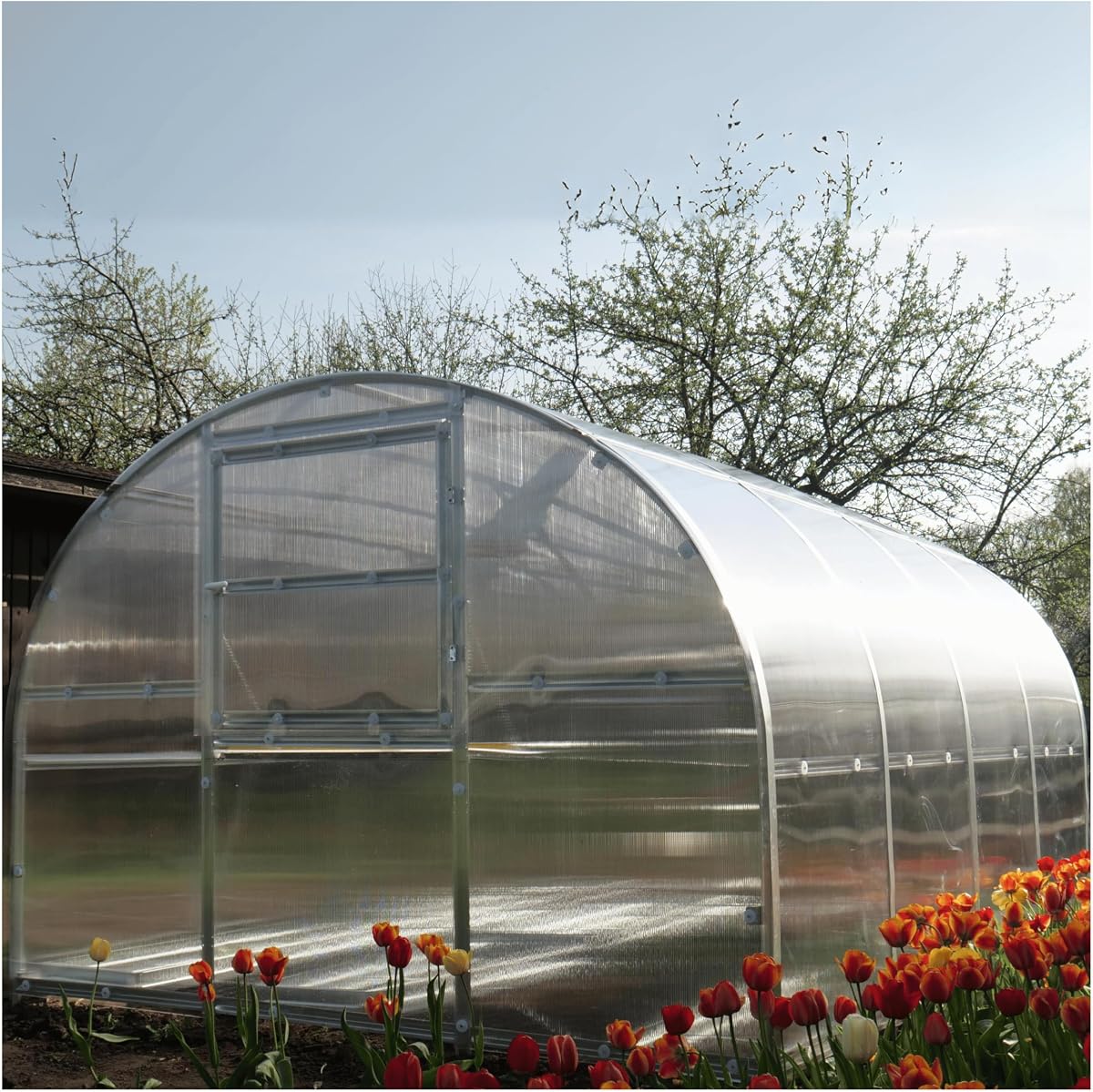 Polycarbonate Greenhouse Kit - Greenhouse 10x20 ft. (0.02 ft. Thick) - Easy Assembly & Heavy Duty Greenhouses for Outdoors- with Vents and Extra Door