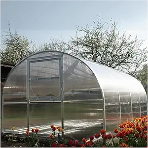 Polycarbonate Greenhouse Kit - 10x20 ft., Heavy Duty, Easy Assembly with Vents and Extra Door