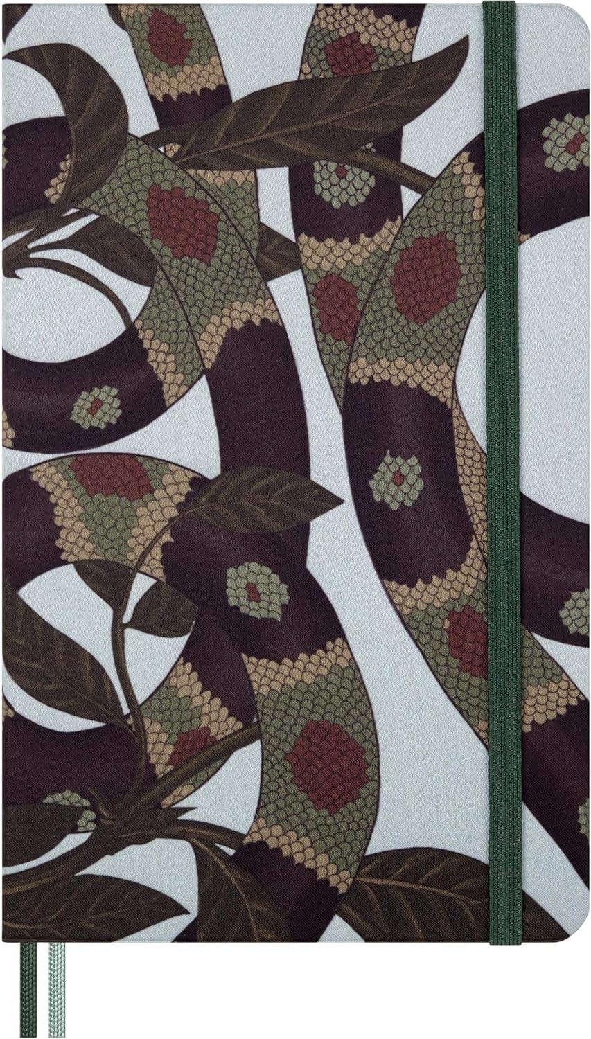 Moleskine Limited Edition Year of the Snake 2025 Notebook, Hard Cover, Large (5" x 8.25"), Ruled, Leaves, 176 pages