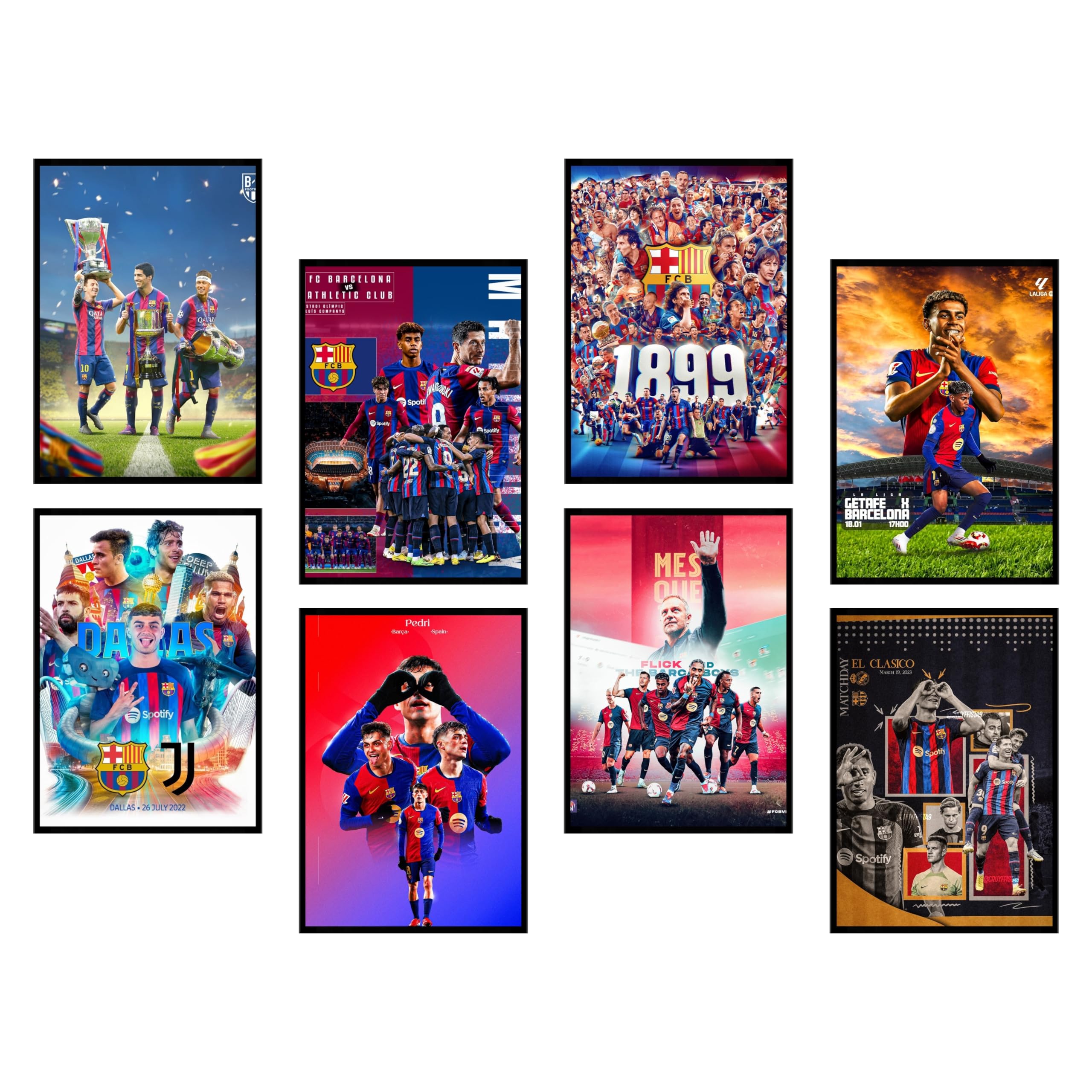 Arsenal Football Posters - Set of 8 -9 Arsenal Football Posters - Set of 8 -9