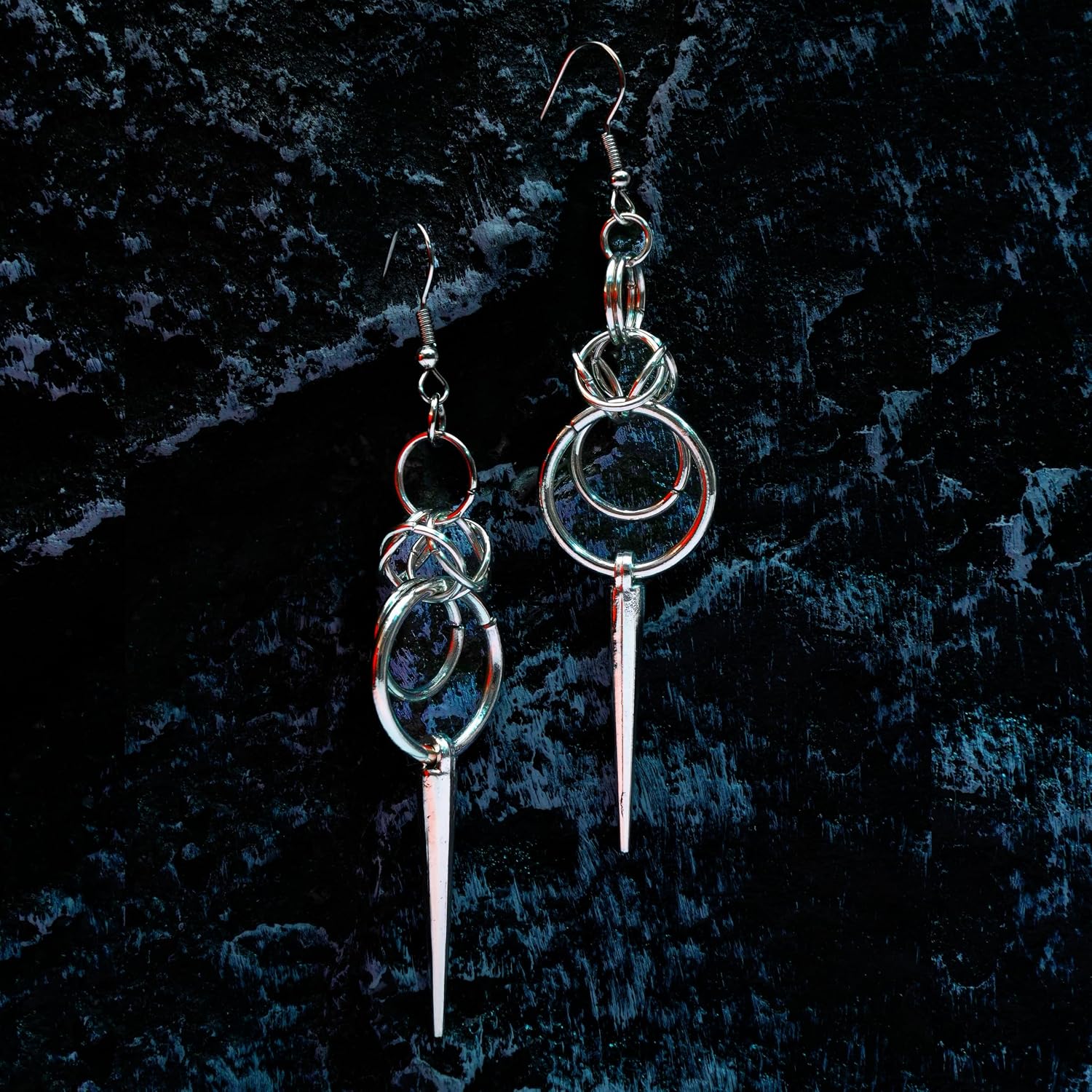 Y2K Punk Goth Spike Pointed Earring Geometric Personalized Unique Steel Hoop Earrings Show Your Unique Personality for Women image 4