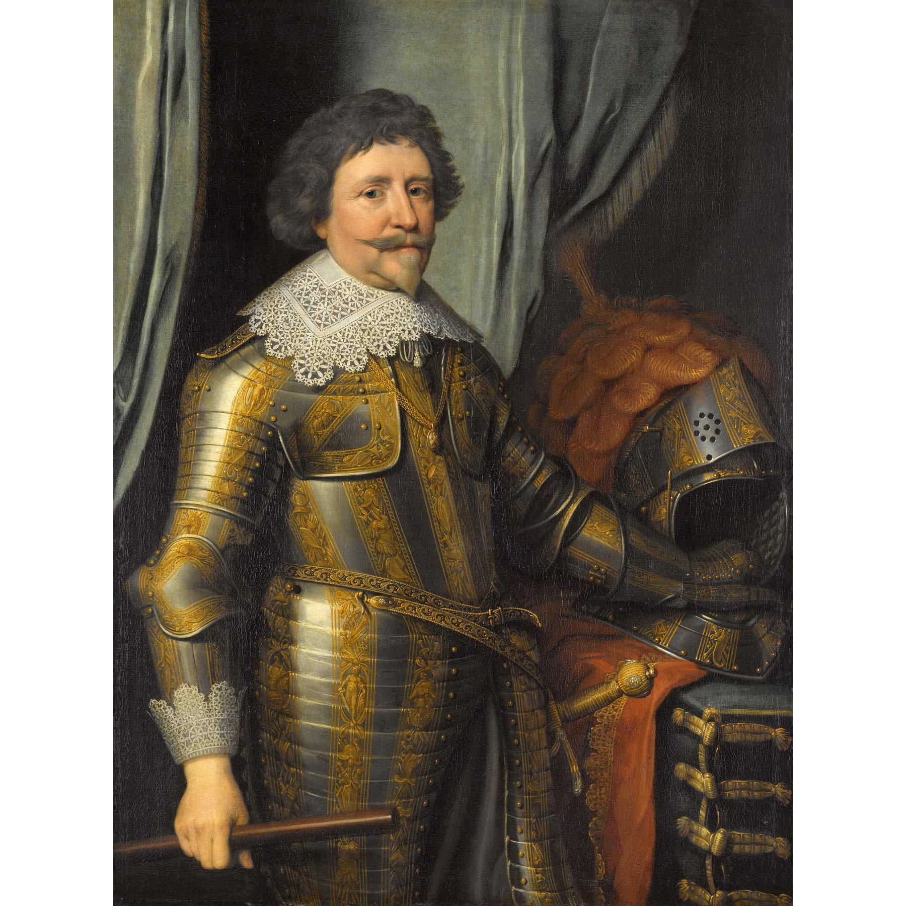 Van Mierevelt Frederick Henry Prince Of Orange Premium Wall Art Canvas Print 18X24 Inch