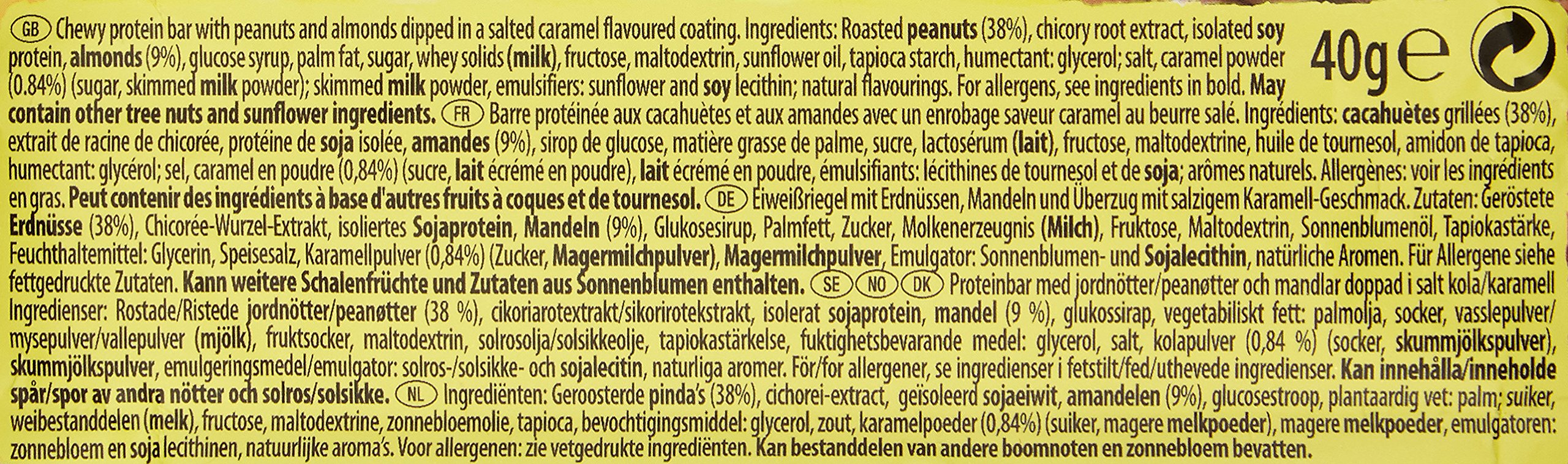 Nature Valley Salted Caramel Nut - Caramello Salato - Gluten Free 12x40gr