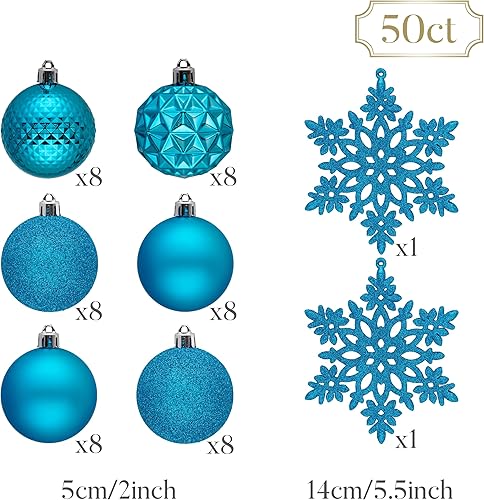 Miniatura 297 de Valery Madelyn Juego de adornos decorativos para árbol de Navidad para otoño, Halloween, 50 unidades de 2.36 pulgadas, rojo, verde y dorado