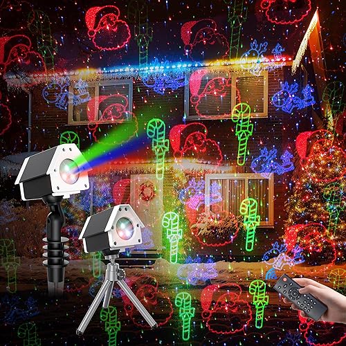 El proyector de Navidad del laser enciende la forma al aire libre de la casa que mueve las luces estrelladas del color