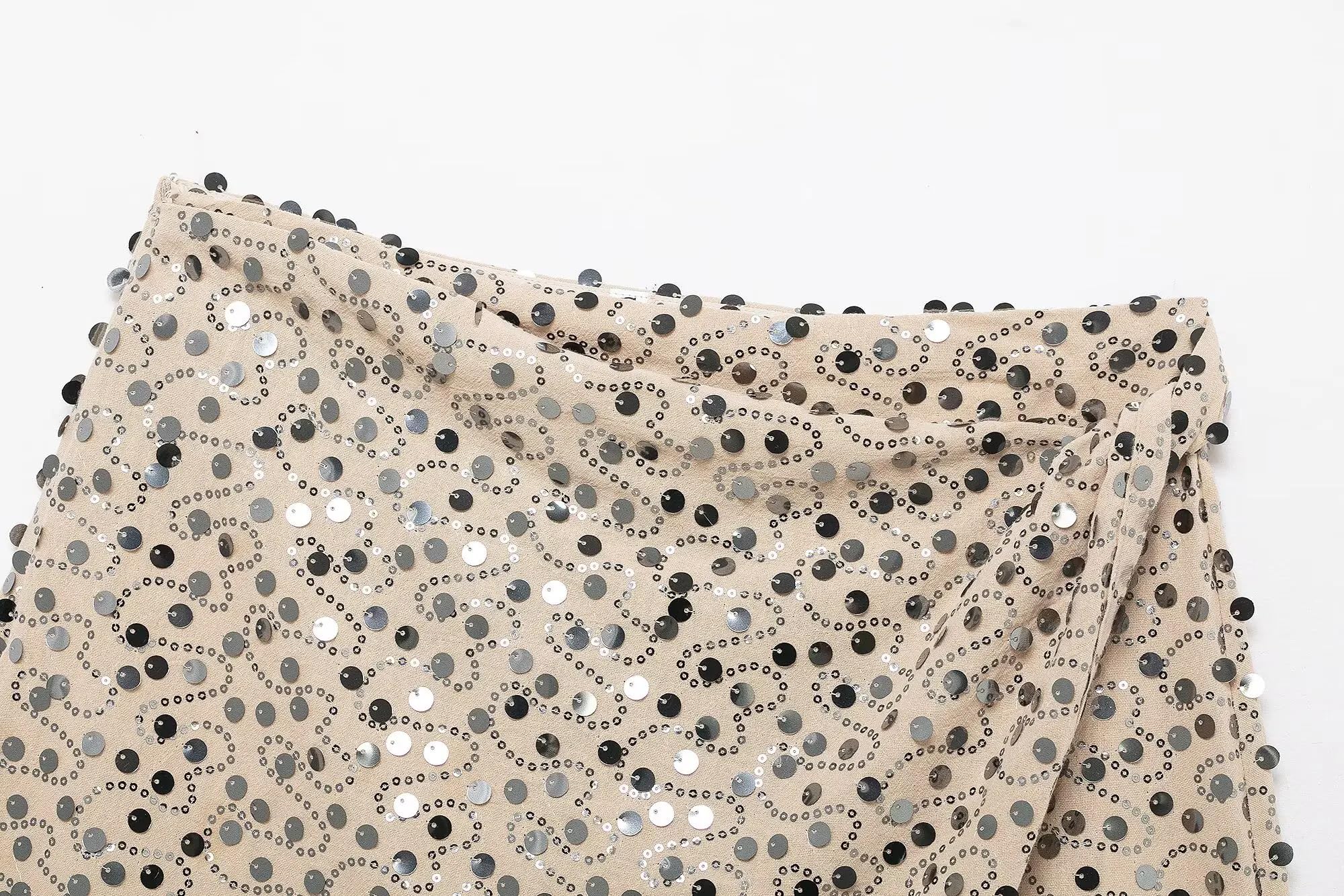 Faldas De Tubo Mujer Mujeres Elegantes Minifalda De Lentejuelas con Lentejuelas Falda Asimétrica Asimétrica De Cremallera Lateral De Cintura Alta Fiesta De Club Callejero