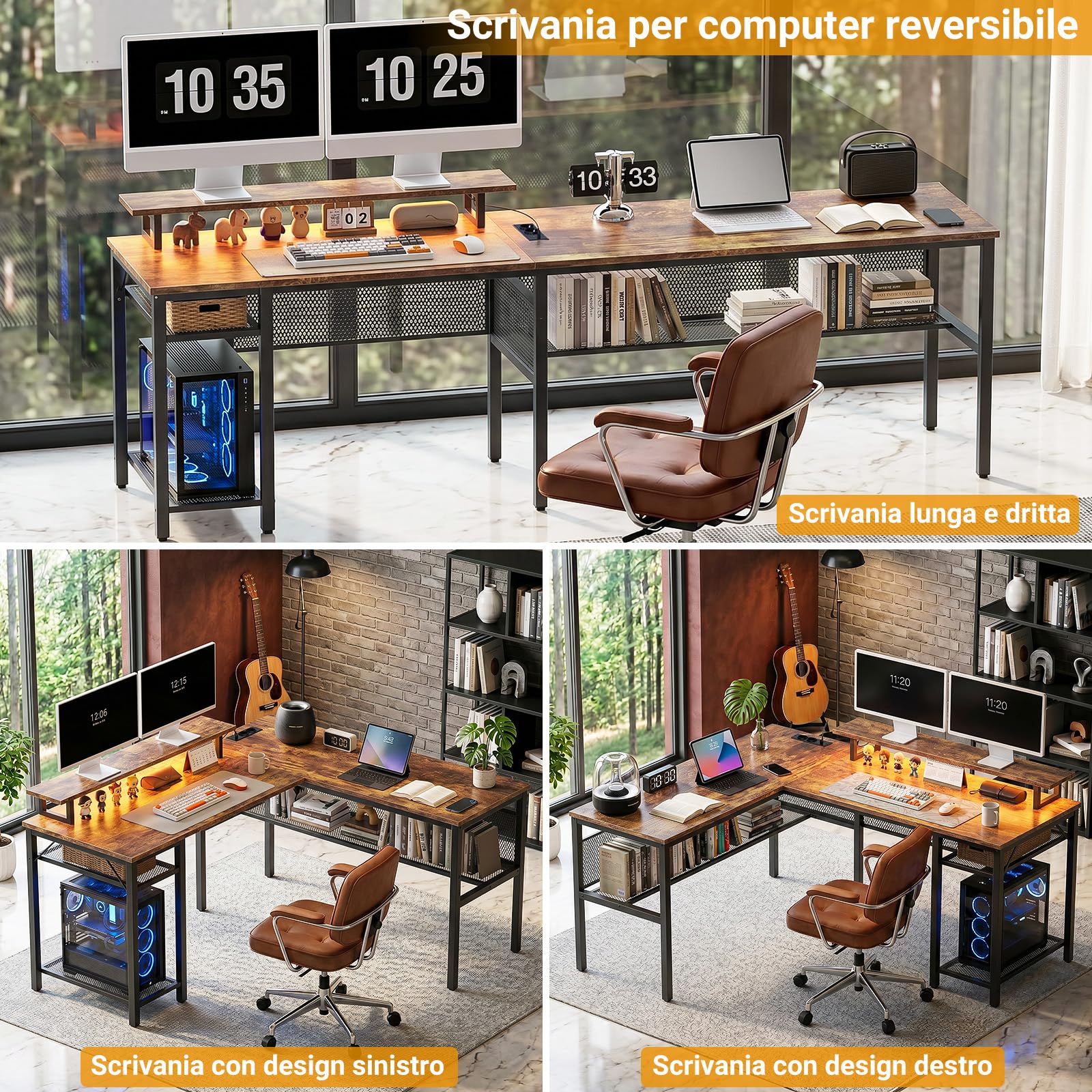 Homieasy Escritorio Gaming En L 141x117x76 cm