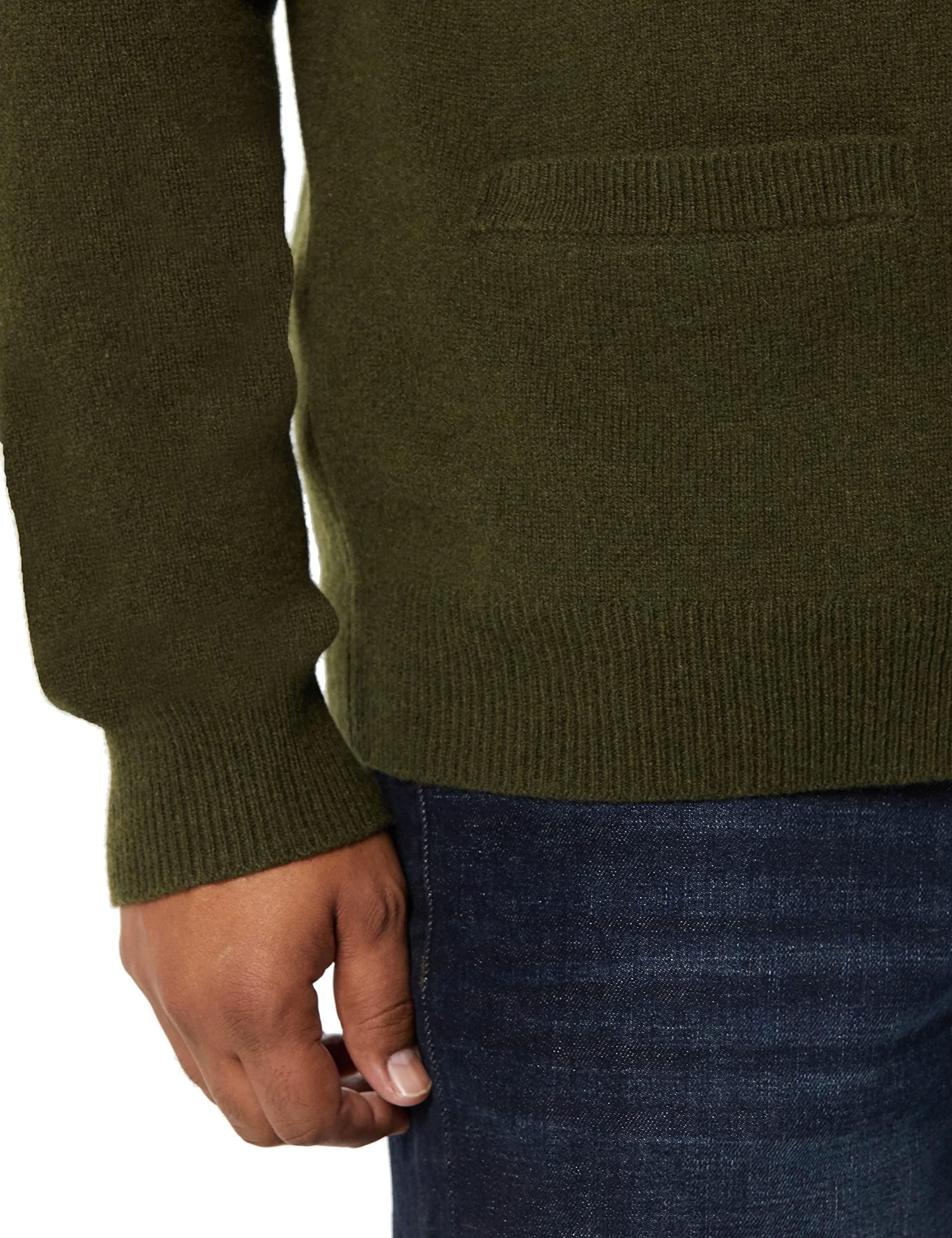 Amazon Essentials Herren Strickjacke Aus Lammwolle Mit V-Ausschnitt Und Taschen (Zuvor Goodthreads)