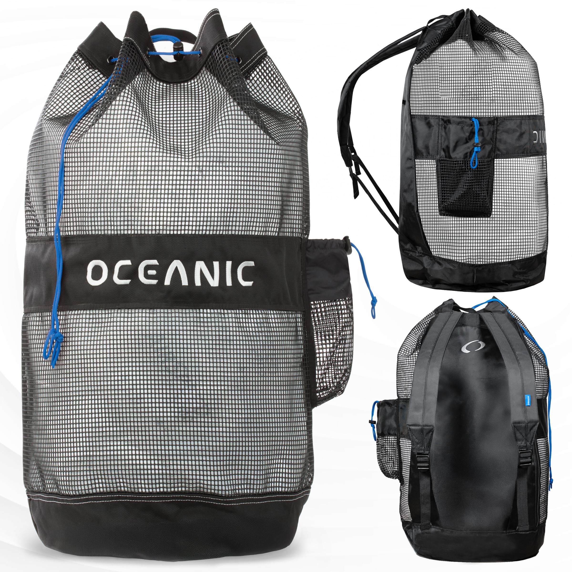 Oceanic Scuba Snorkel Bag, XL Mesh Dive Bag Backpack, Lightweight, Quick-Dry, Padded Straps, Internal Pocket, Ideal for Snorkeling, Beach Gear & Outdoor Sports