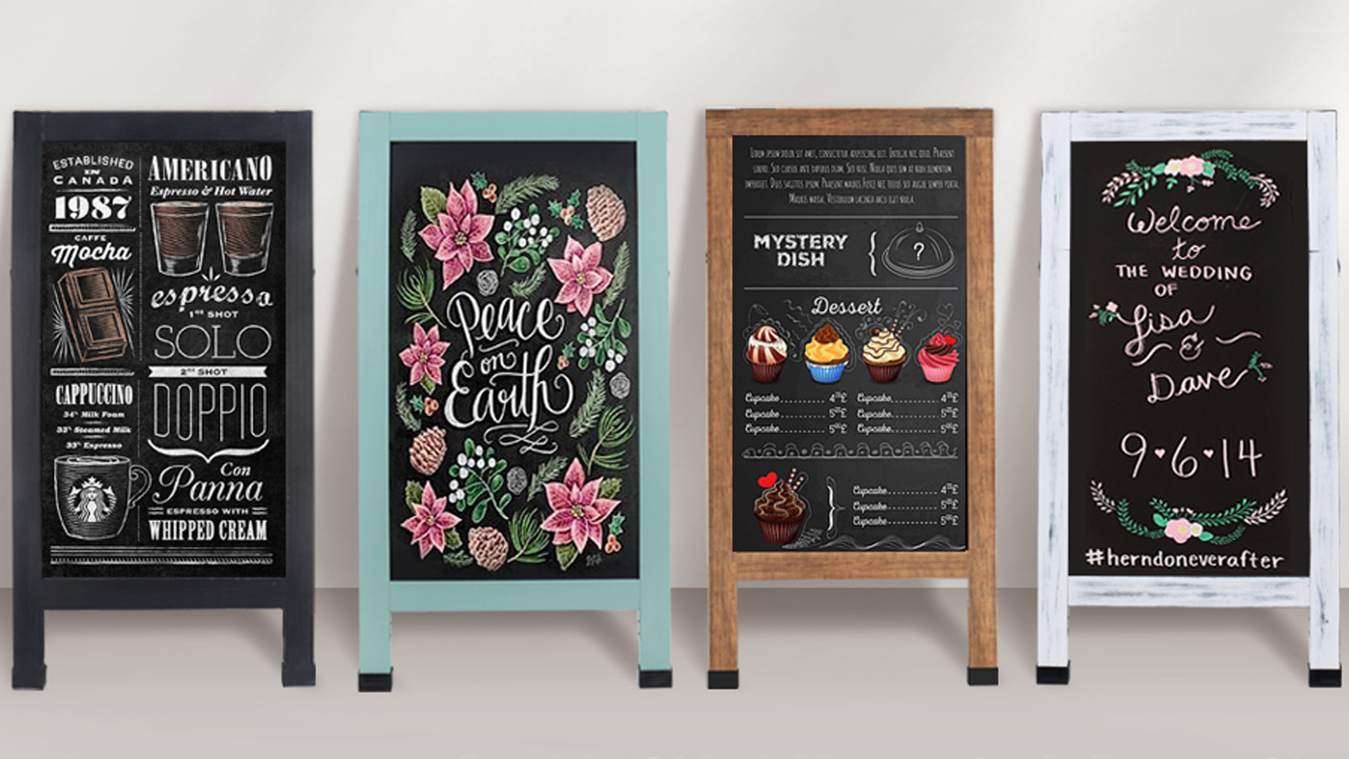 Amazon.com : SELEAD Magnetic A-Frame Chalkboard Easel Sign - Large