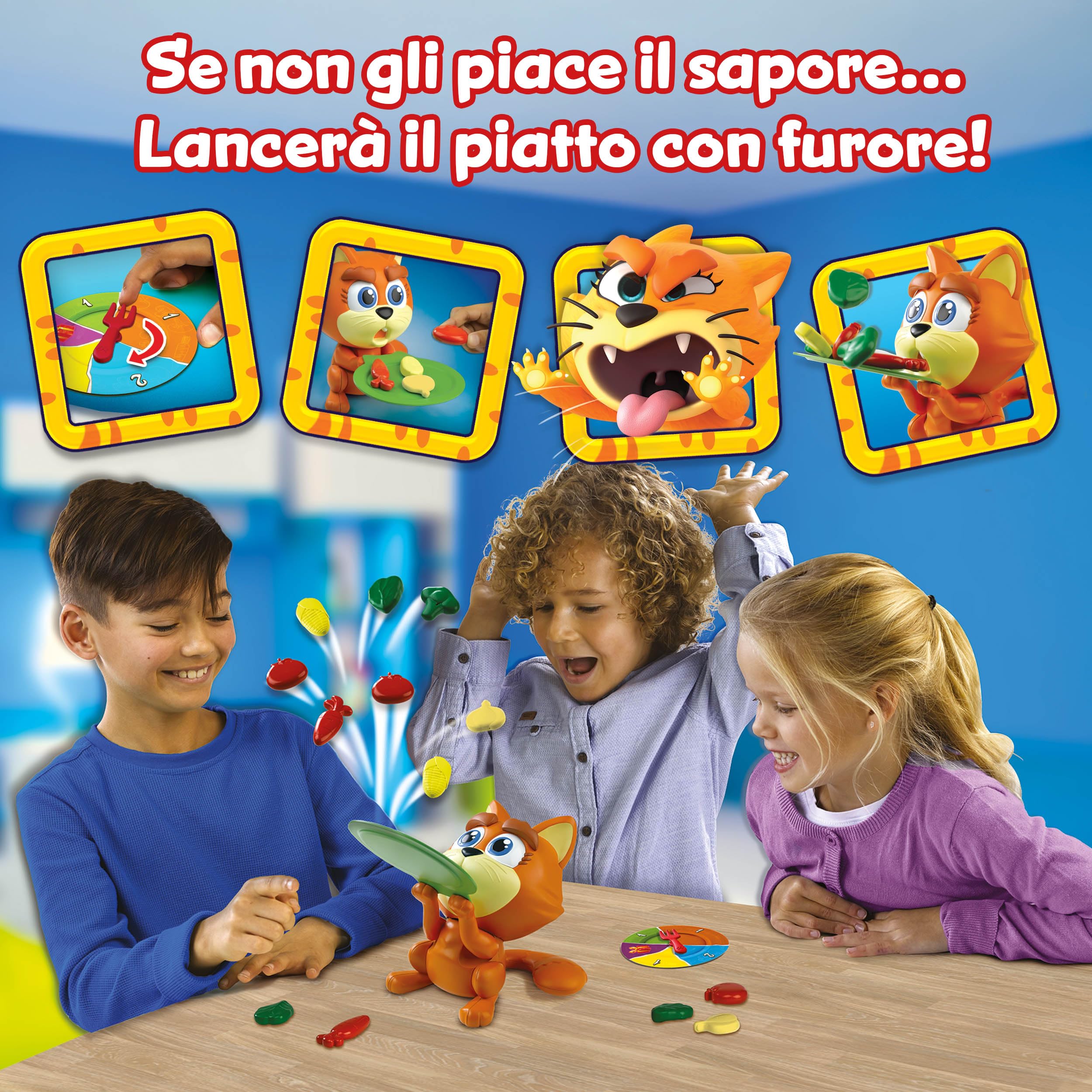 Goliath - CICCIO PASTICCIO - Gioco da Tavolo per Bambini dai 4 Anni - Gioco d'Azione con Gatto - Stimola Riflessi e Attenzione - per 2-4 Giocatori -Partite da 20 Minuti - Versione in Italiano