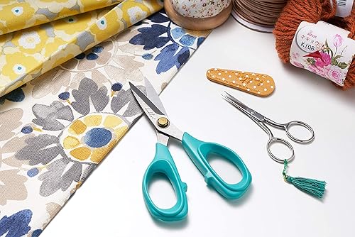 Miniatura 6 de Beaditive Tijeras de costura  Tijeras de tela de acero inoxidable de 6 pulgadas  Tijeras profesionales con hoja dentada para un fácil corte y