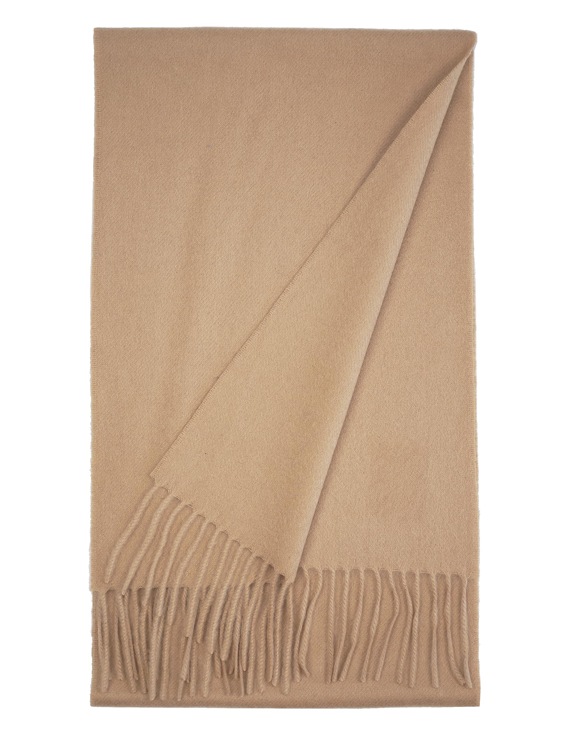 100% Kaschmir Schal – klassischer einfarbiger, warmer, weicher Schal, Geschenk für Damen und Herren