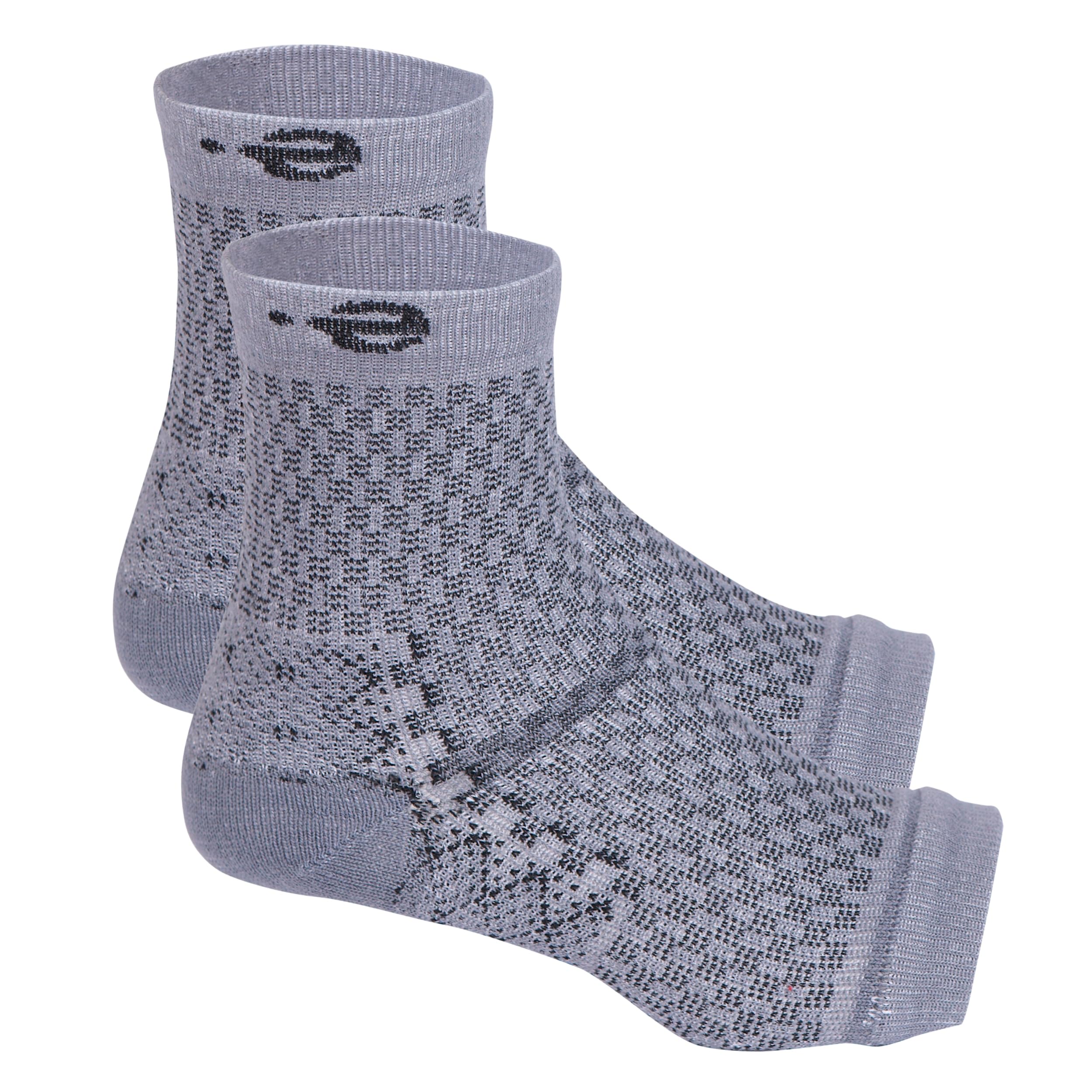 Compression Socks Open Toe | Nano Socks Unisex Neuropathy | Ecosync | Bamboo Cotton Compression Socks Women | Grey | Plantar Fasciitis | Arch Support | Foot & Ankle Swelling | Heel Pain | Injury Recovery-image-10