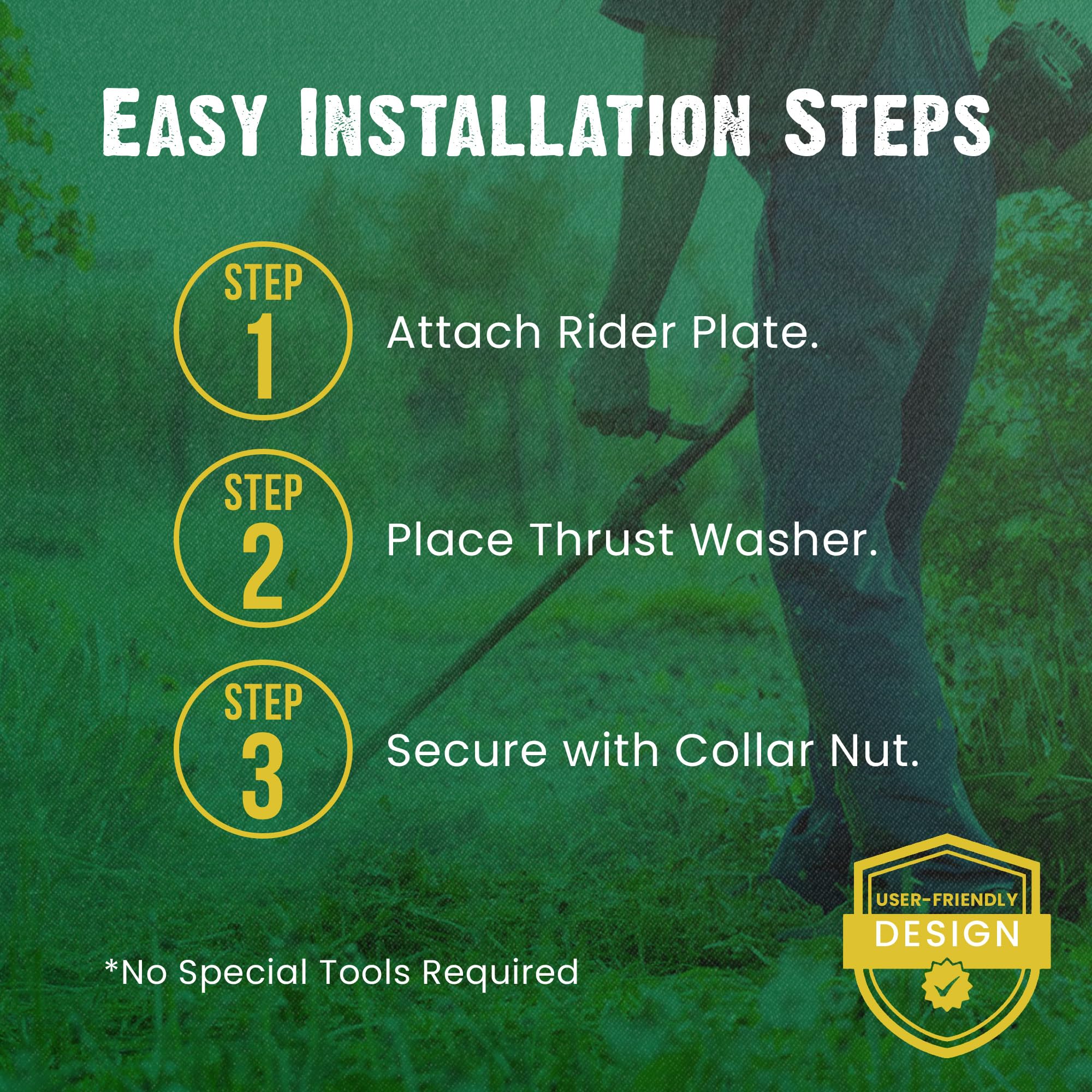 FORESTER Kit de conversión de cabeza recortadora compatible con la mayoría de los recortadores de eje recto Stihl y Brushcutte