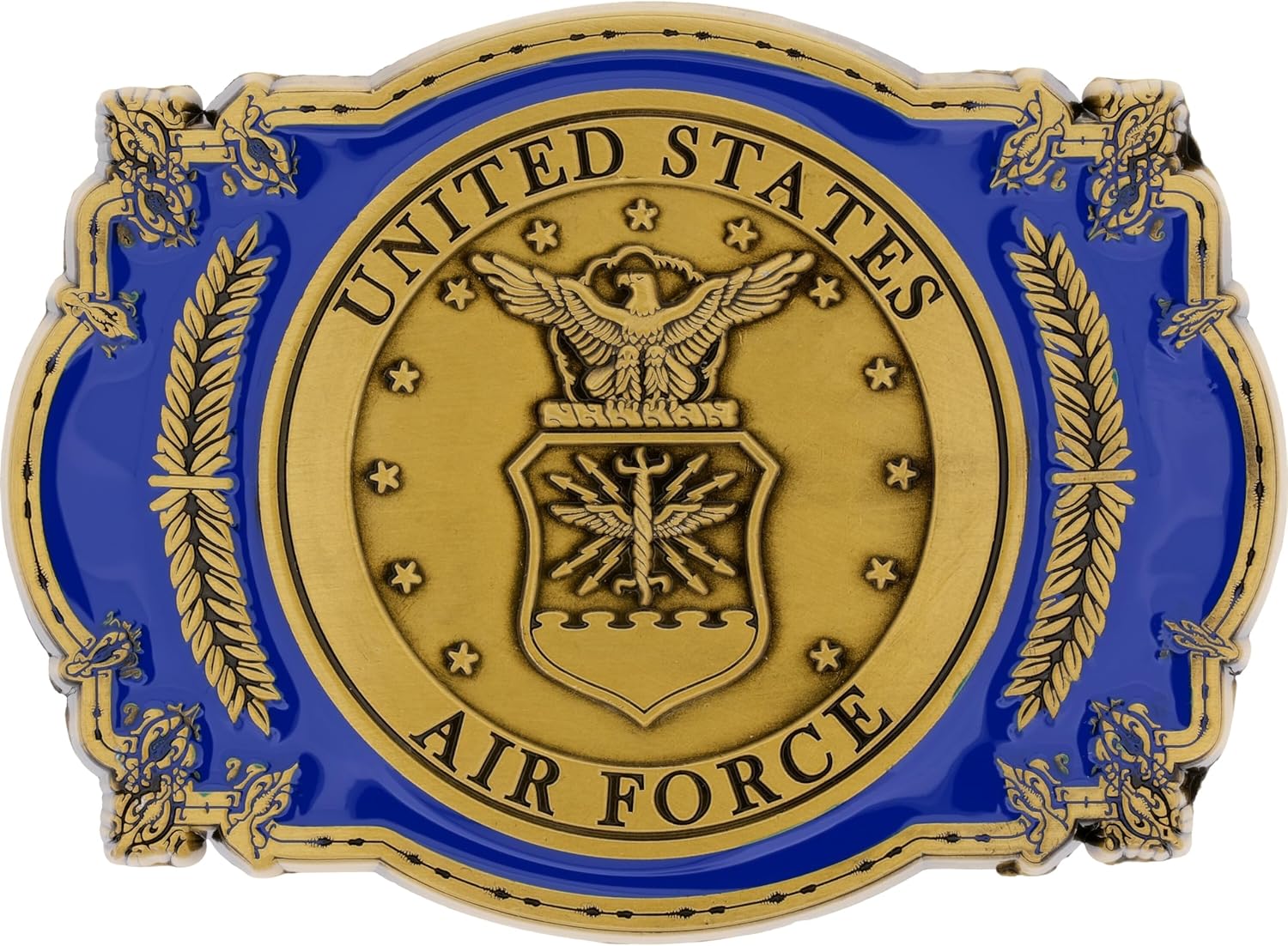 FindingKing U.S. Air Force Belt Buckle Enamel Blue & Red