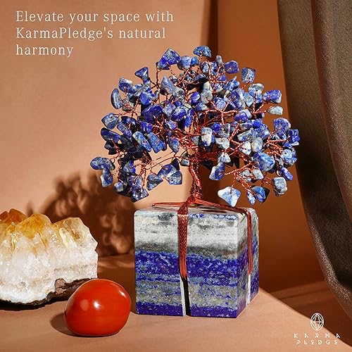Miniatura 29 de Árbol de la vida de cristal curativo de 7 chakras, árboles bonsái hechos a mano para energía positiva, dinero y buena suerte, árbol para decoración