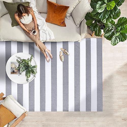 Miniatura 291 de IOHOUZE - Tapete a cuadros estilo búfalo de 5 x 8 pies para interiores y exteriores, lavable, para sala, tapete de bienvenida primavera-verano