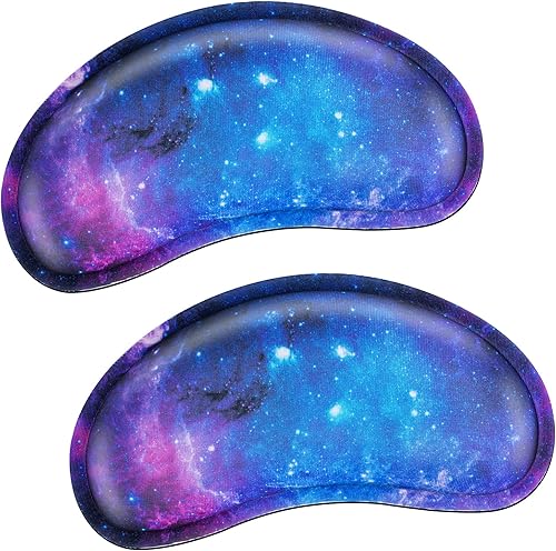 Canjoy - Reposamuñecas para mouse, paquete de 2 almohadillas de espuma viscoelástica de tela suave con base de goma antideslizante, ergonómico para