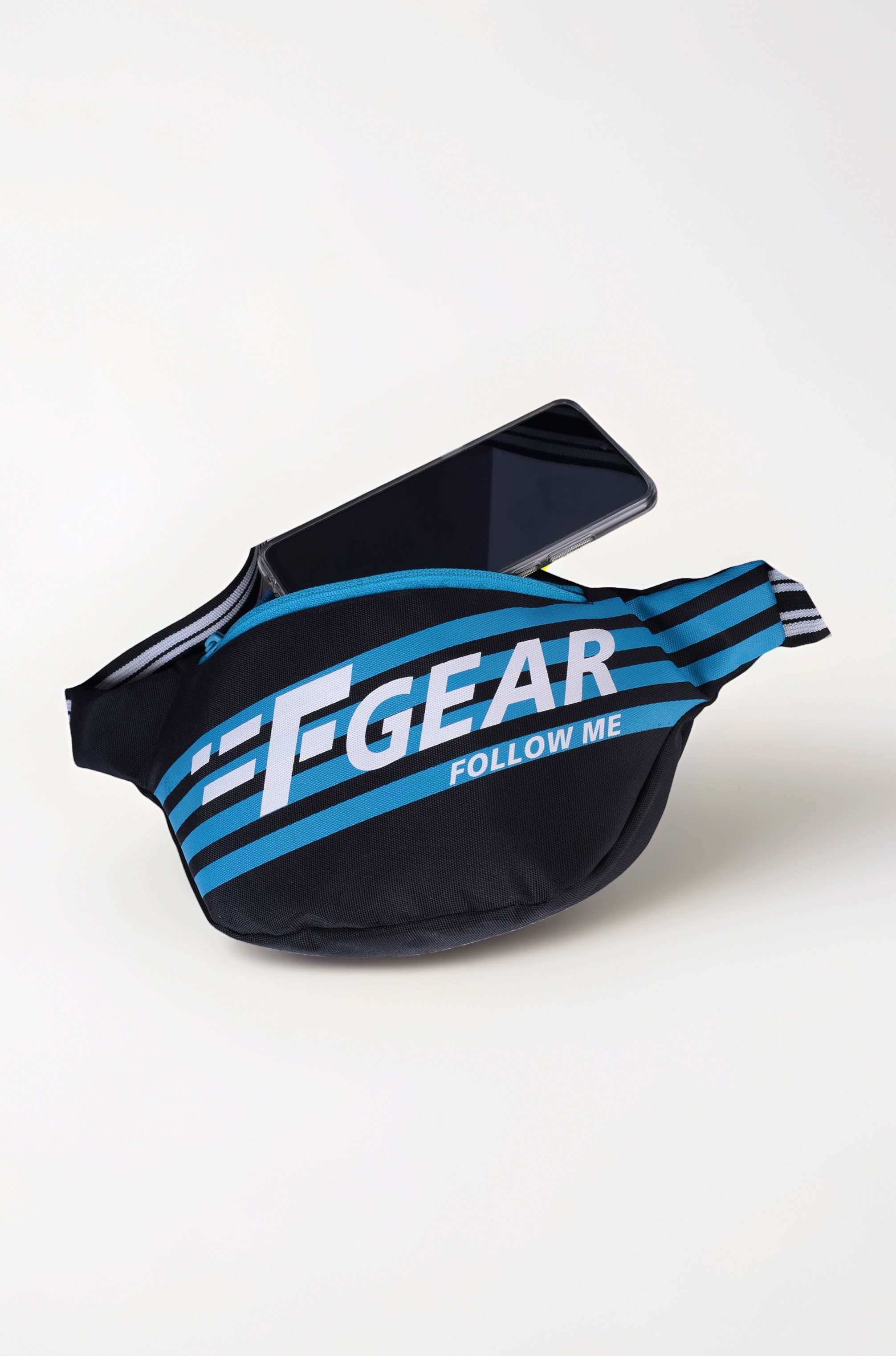 F Gear Enzo Blue Unisex |Crossbody Chest Bag|Fanny Pack for Hiking Travel Camping Running Sports Outdoors Money Wallet Pouch |Belt with Adjustable Strap|Water-Resistant|Made in India|1 Year Warranty