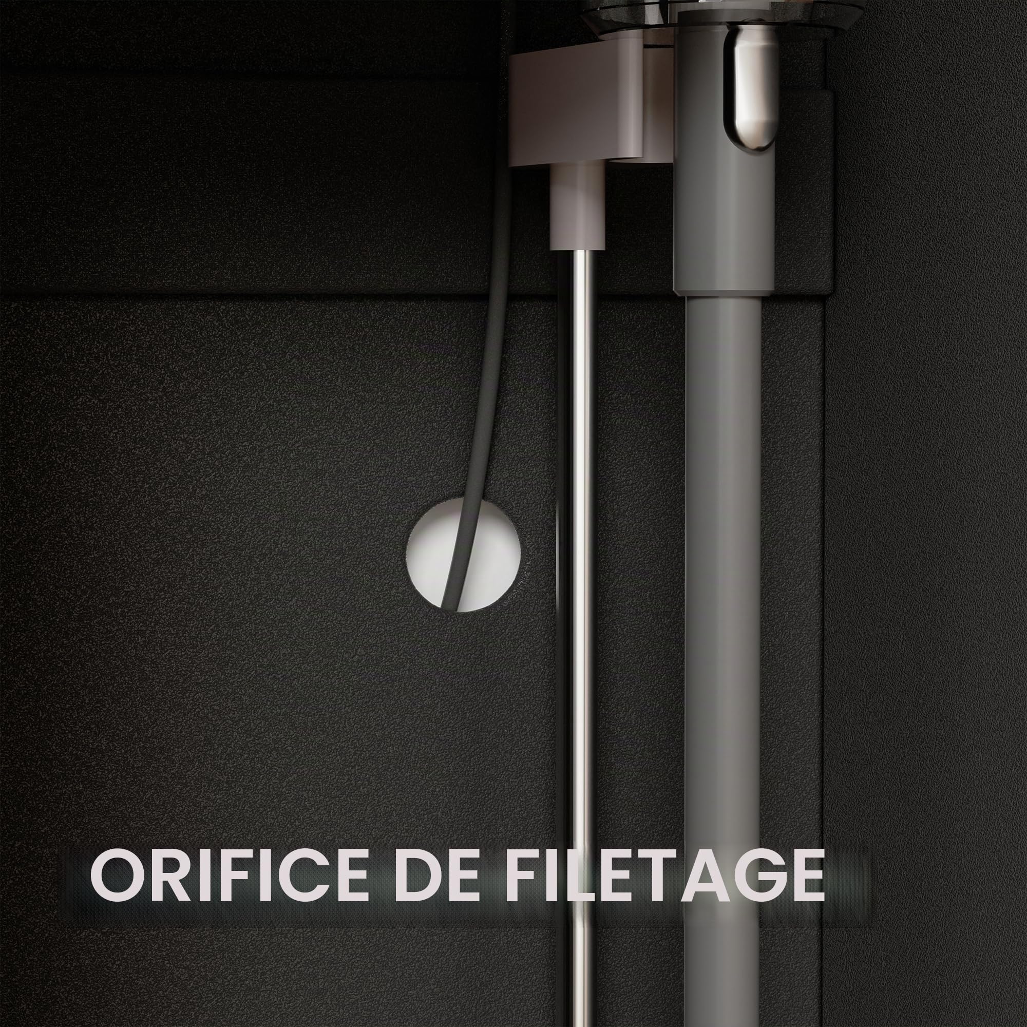 MSFE Armoire de Nettoyage Placard à Balai Meuble Rangement,Armoire Multifonction Pratique pour Aspirateur Balai,Bois Meuble de Rangement Produit d'entretien,40 cm de Large,160 * 40 * 30cm,Noir&Chêne