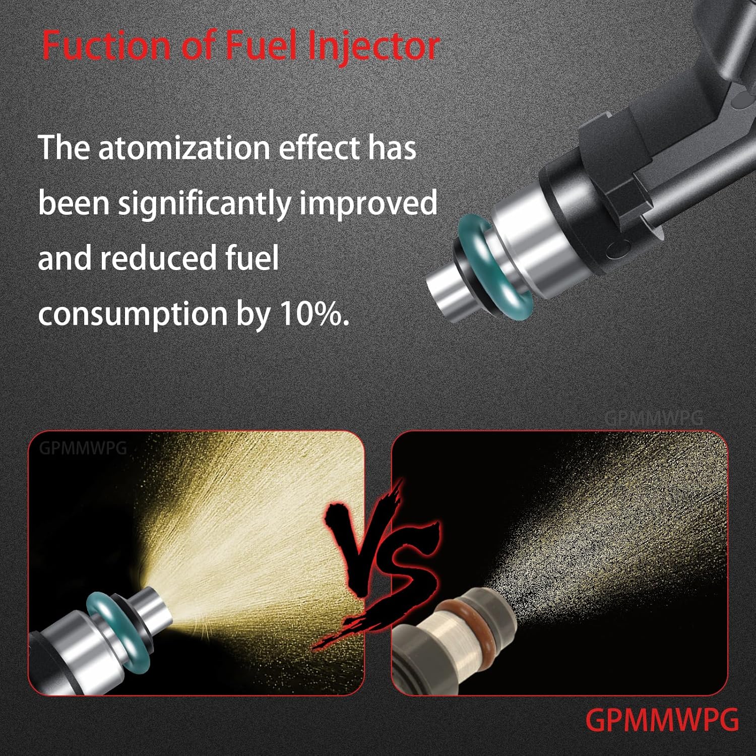 Fuel Injectors Compatible with Dodge for Ram 1500 for Durango for Nitro for Dakota for Jeep for Grand Cherokee for Liberty for Raider V6 3.7L, Set of 6 0280158020 812-12145