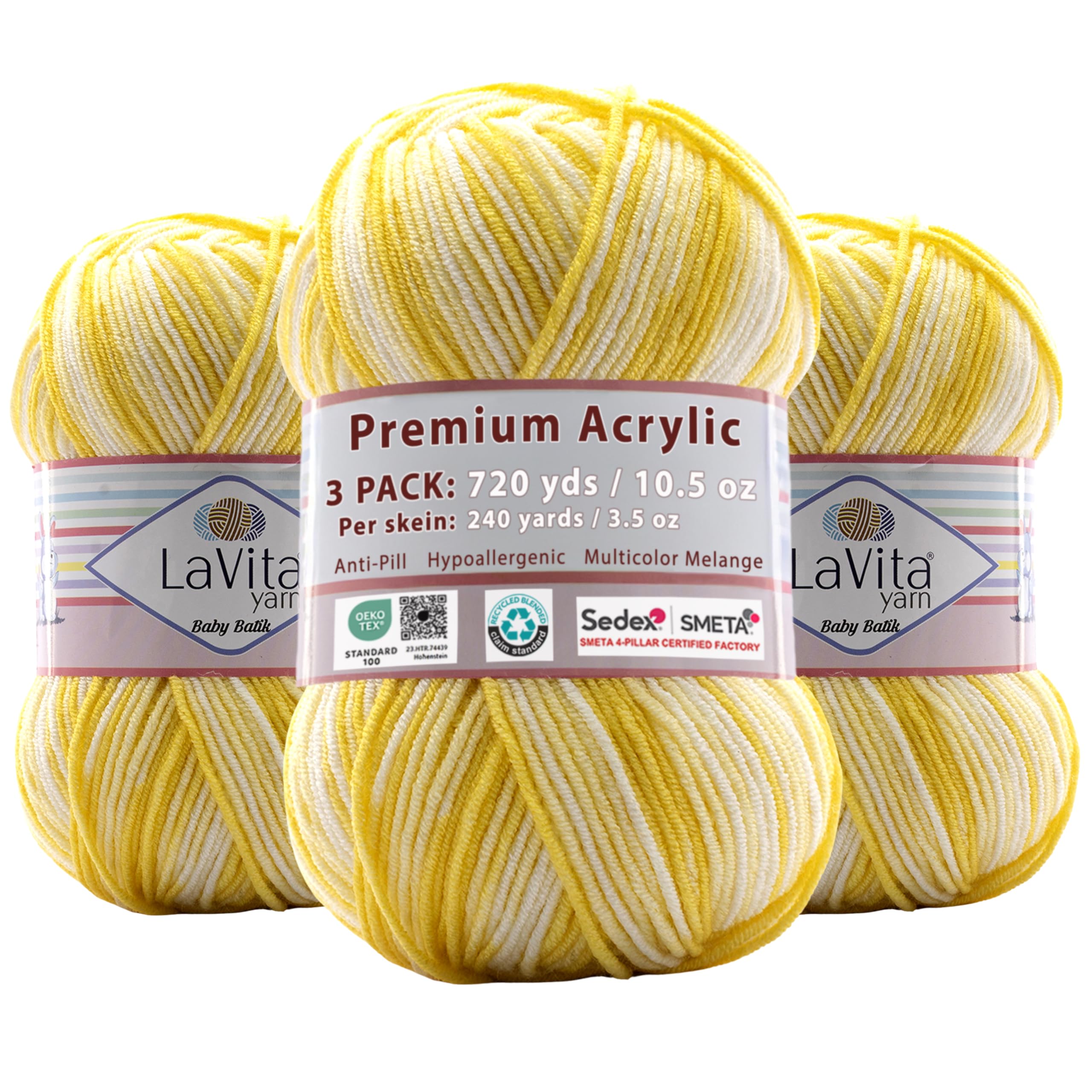 LaVita Baby Batik Premium Anti-Pill Acrylic Yarn