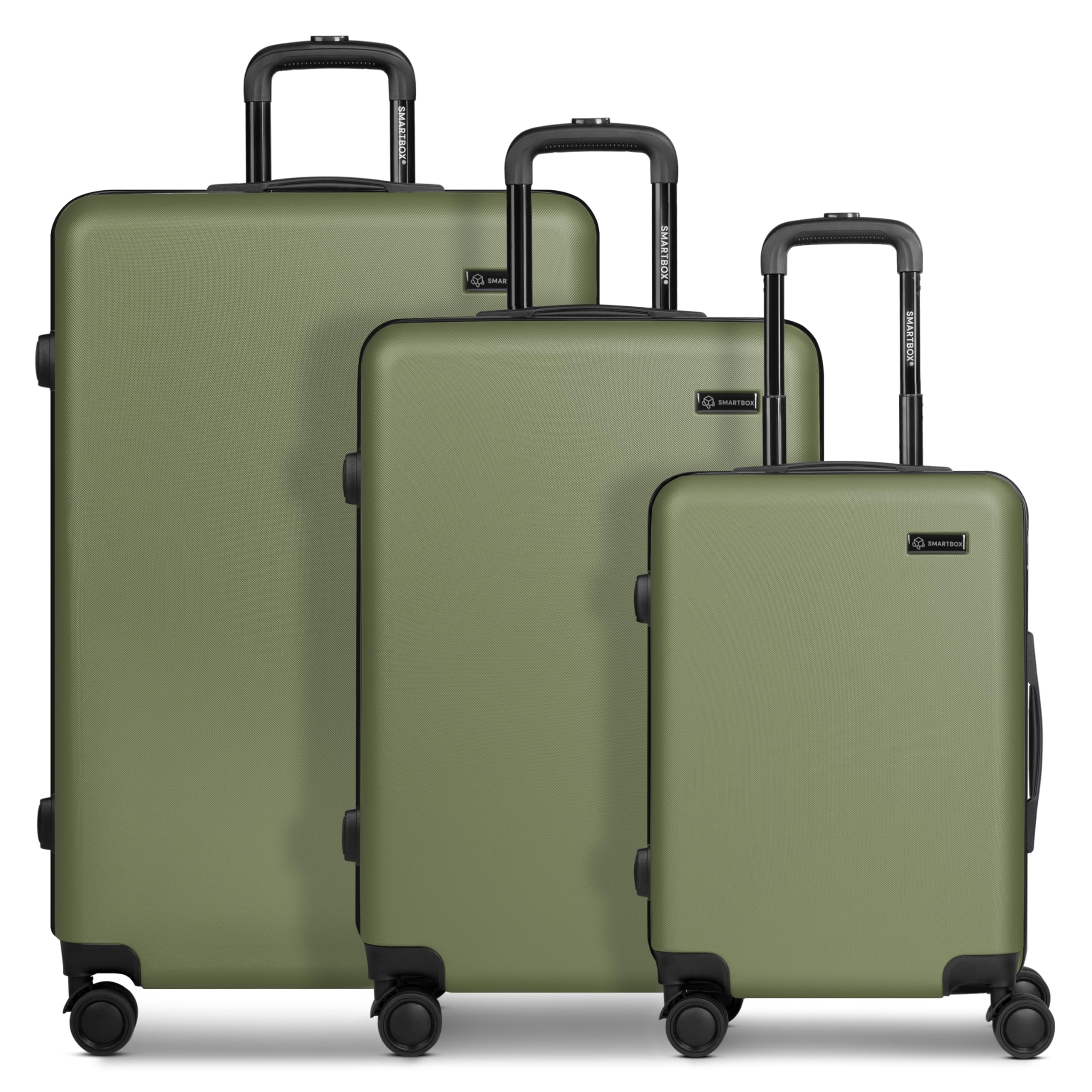 Smartbox Hartschalen Koffer-Set 3-teilig für Damen & Herren | leichte & stabile Reise-Trolleys aus hochwertigem & robustem ABS-Material | 4-Doppelrollen & Zahlenschloss (Edition 05)