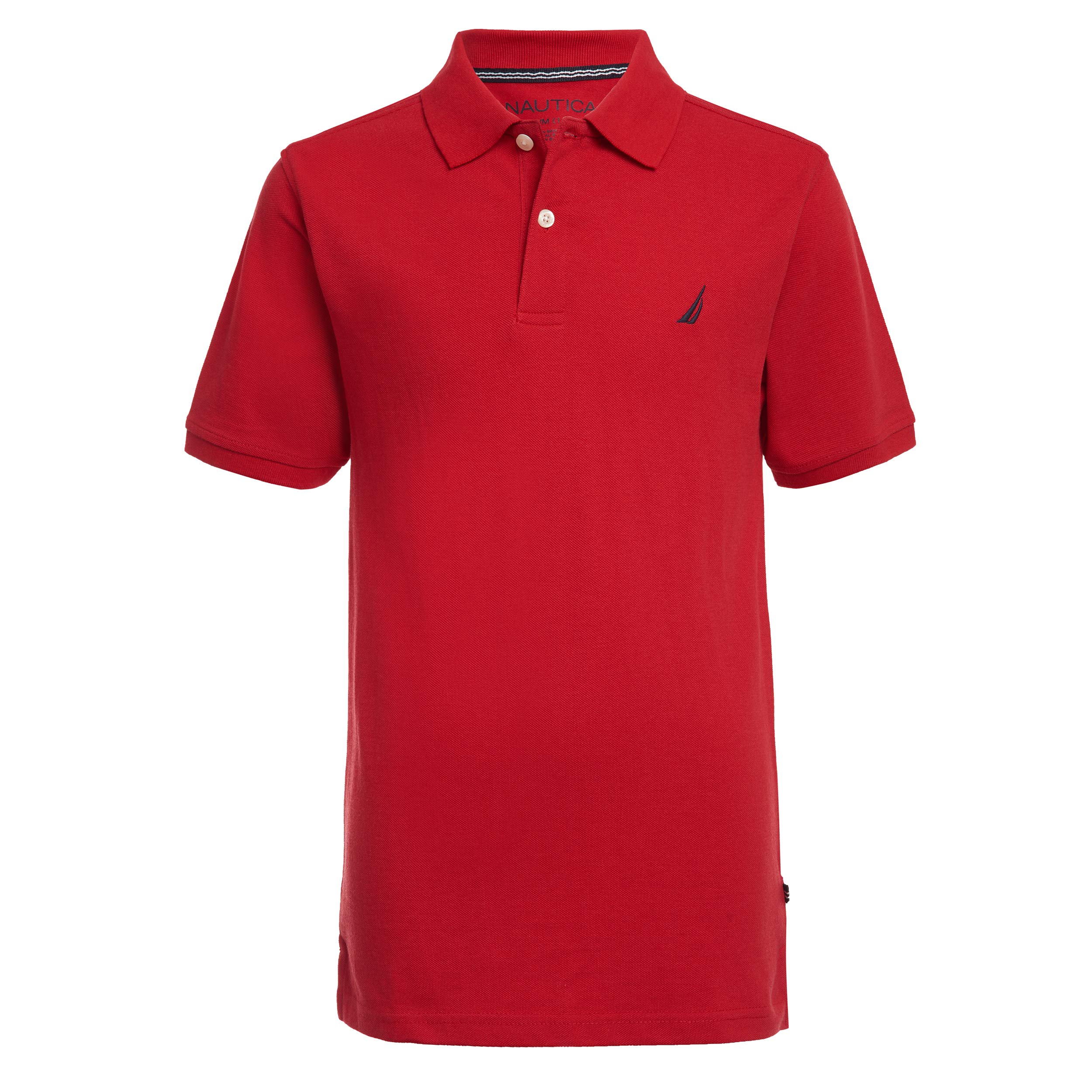 Nautica Boys' Short Sleeve Solid Polo
