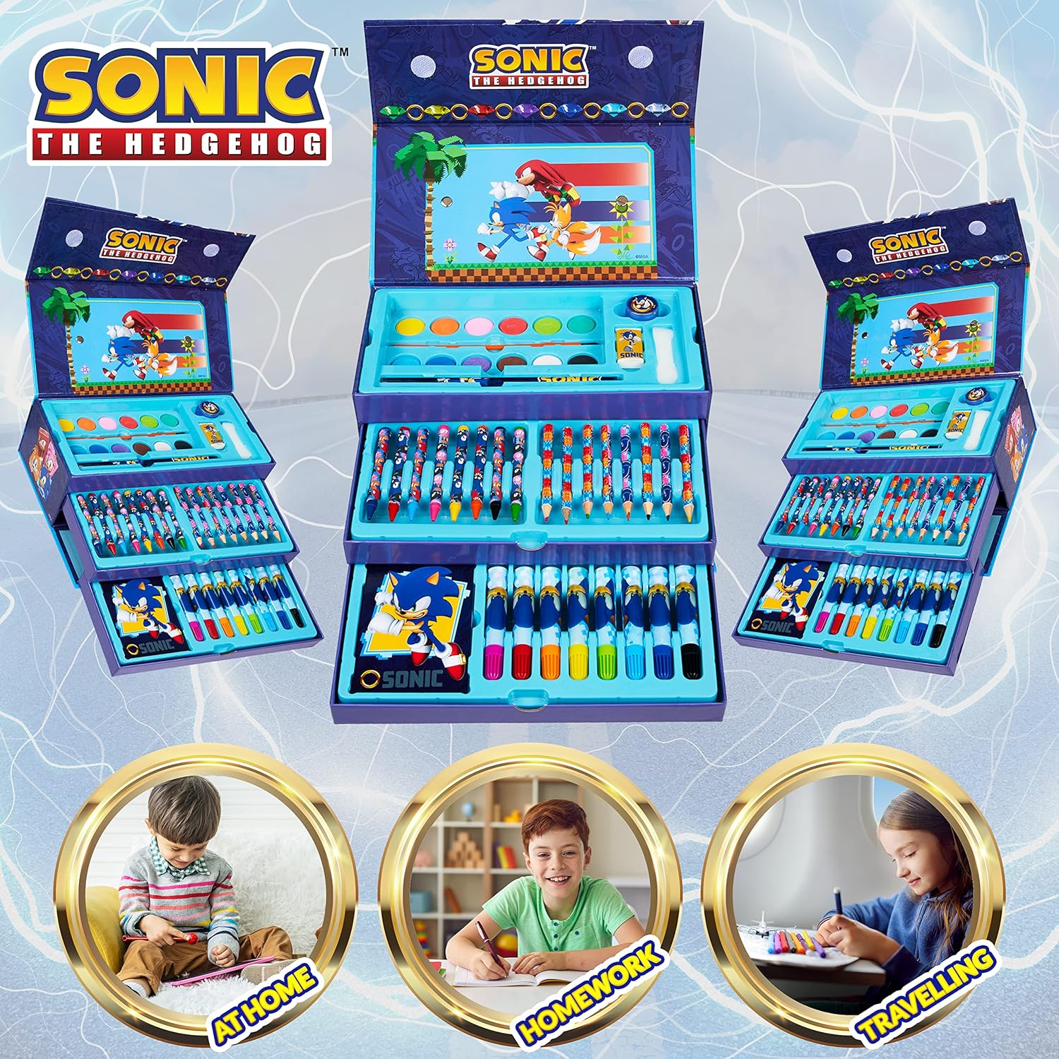 SONIC THE HEDGEHOG Colored Pencils Art Supplies Kids Drawing Kit School Supplies Set Coloring Painting Drawing Pencils Crayons Gifts for Boys - Image 6