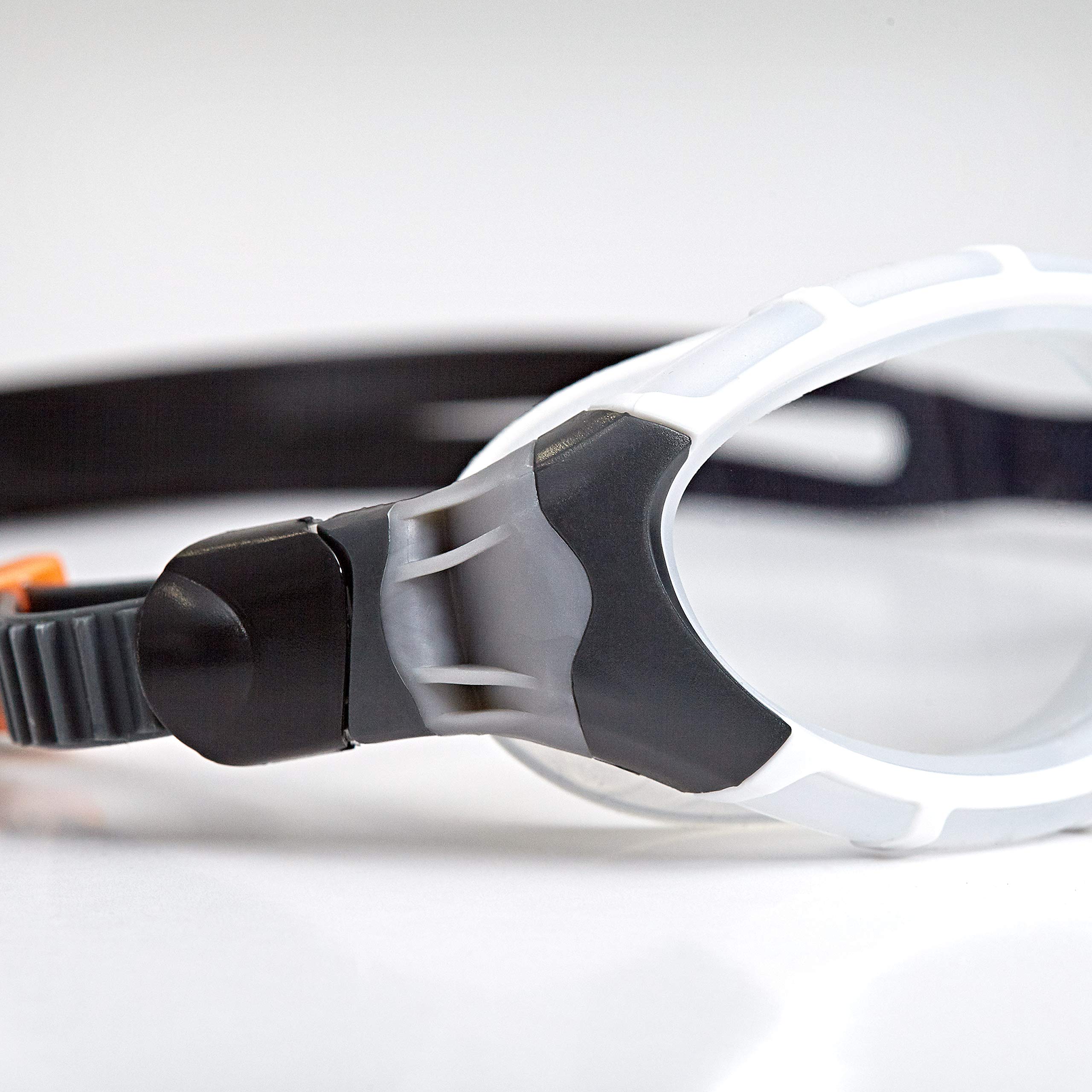 Zoggs Predator Flex Lunettes de Natation Unisex, Blanc/Noir/Transparent, Regular