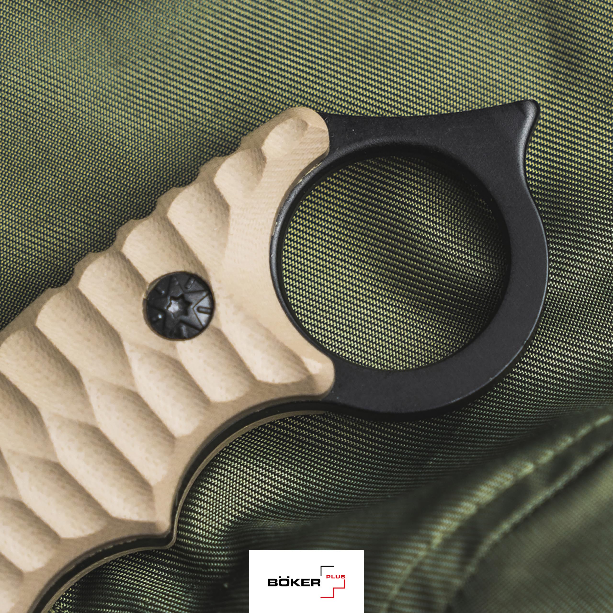 BÖKER PLUS Spike Karambit - Karambit Messer scharf - Fulltang Knife mit Sichel-Klinge schwarz - Hawkbill Messer mit Kydex-Scheide & Gürtel-Adapter - Profi Gürtelmesser mit Ring am G10 Griff-Ende
