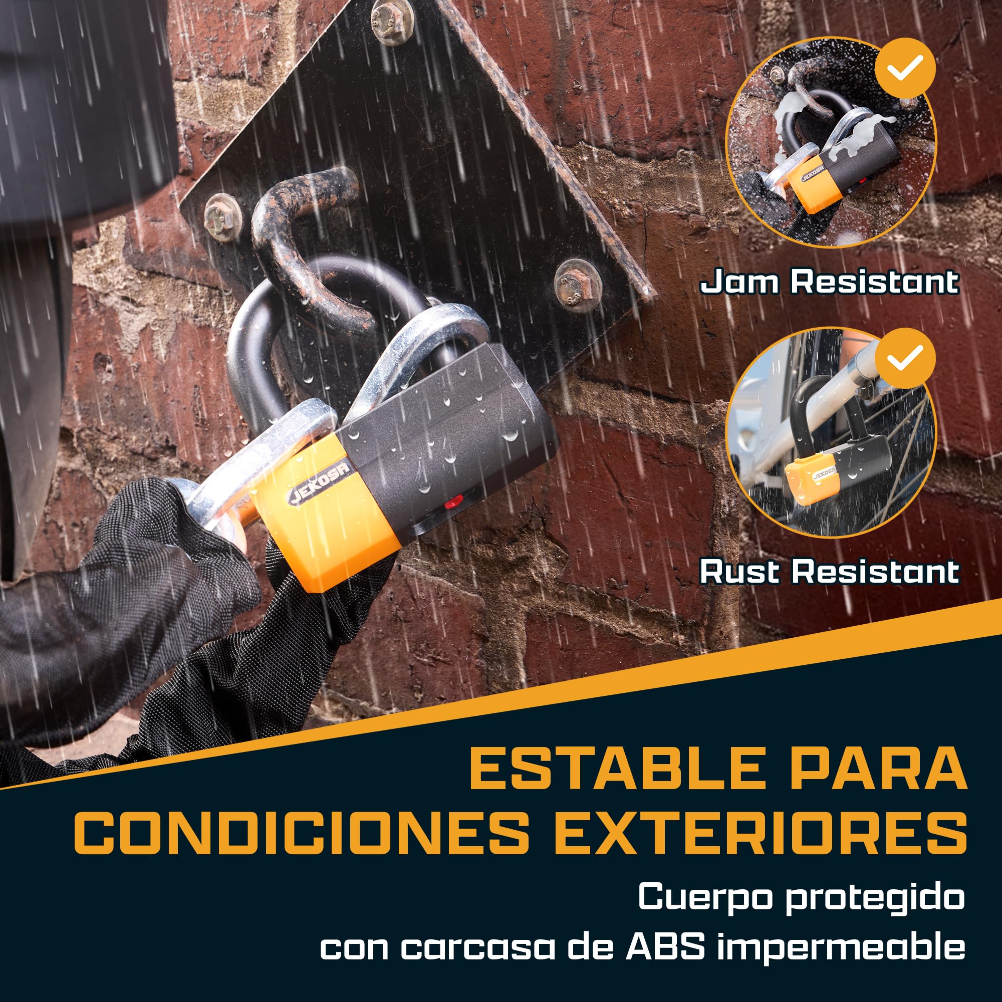 PBL110 Candado bici u de alta resistencia con 5 llaves, Arco de acero resistente a cortes de 18 mm, Resistente a la intemperie | Candados en U motocicletas, bicicletas