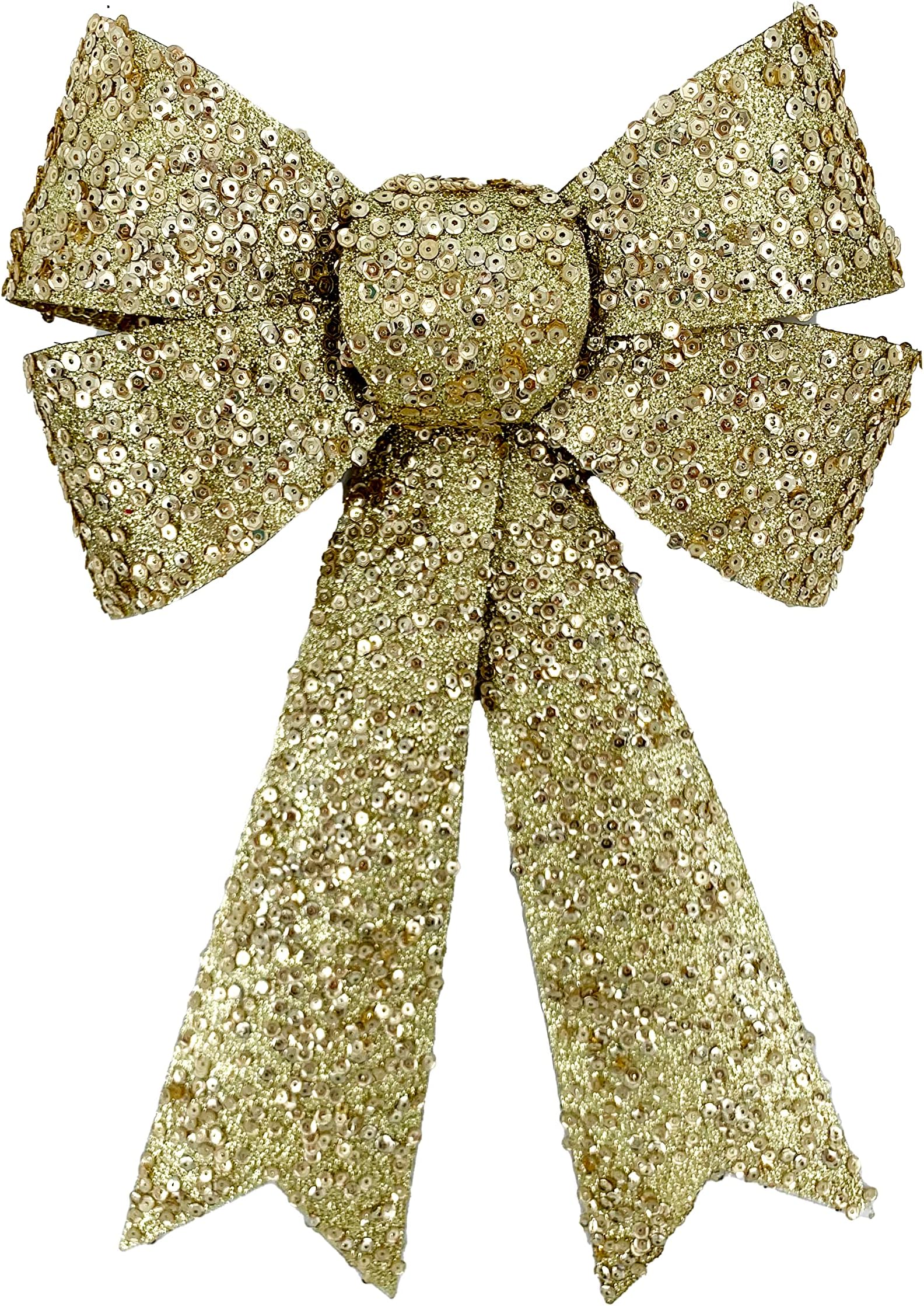 Smiffys Bow with Crystals Gold 20x30cm