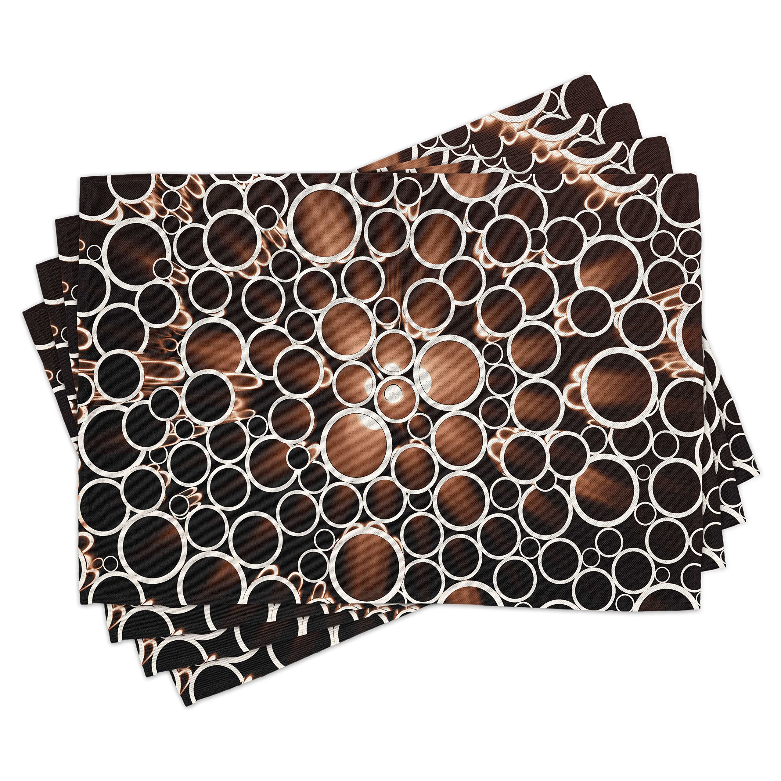 ABAKUHAUS Tovaglia Steampunk Outdoor, L'oscurità ha accentuato la composizione meccanica che contiene diverse ruote, immagine tradotta, marrone scuro sabbia, 145x265 cm