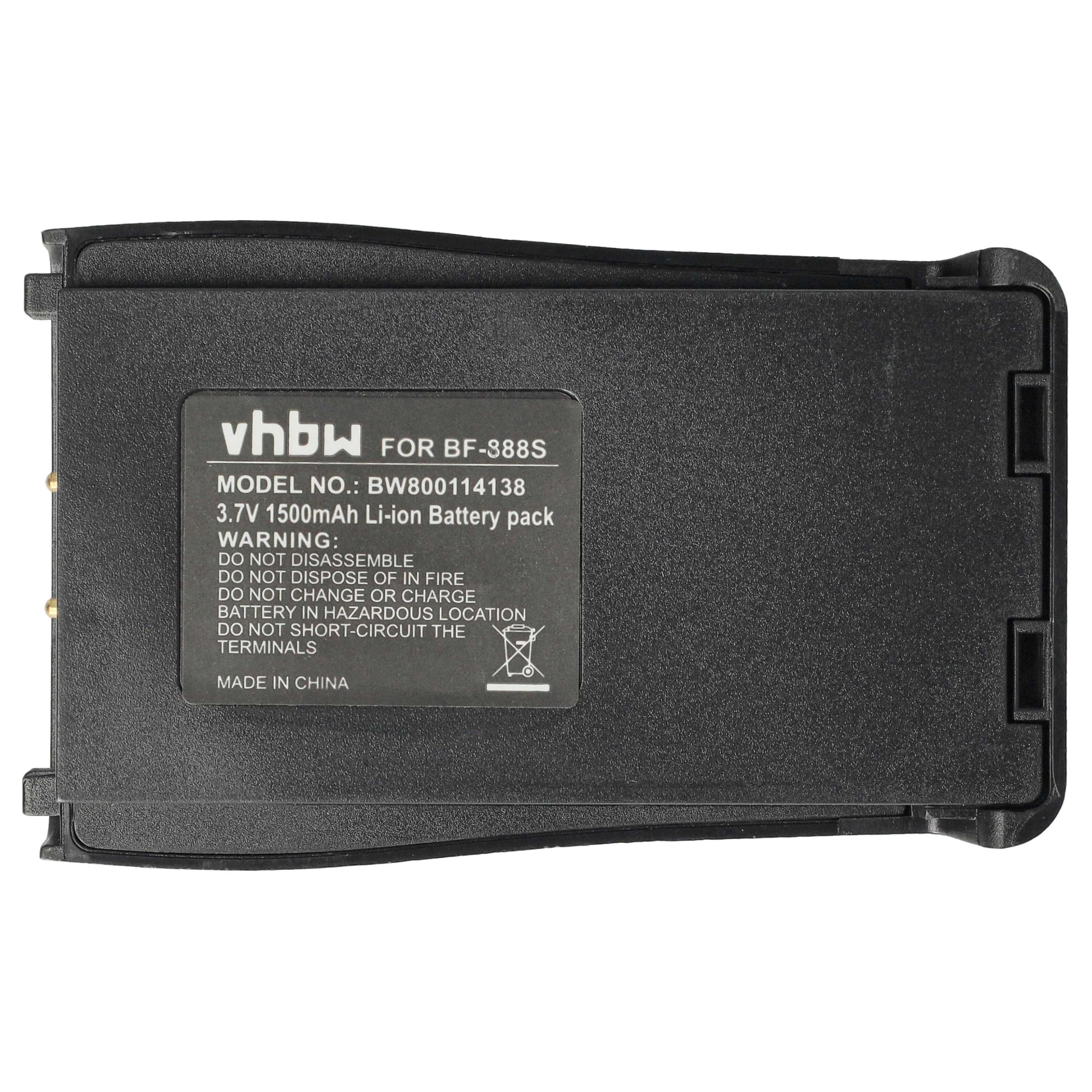 vhbw 2X Batterie Remplacement pour Baofeng BL-1 pour Radio Talkie-walkie (1500mAh, 3,7V, Li-ION)