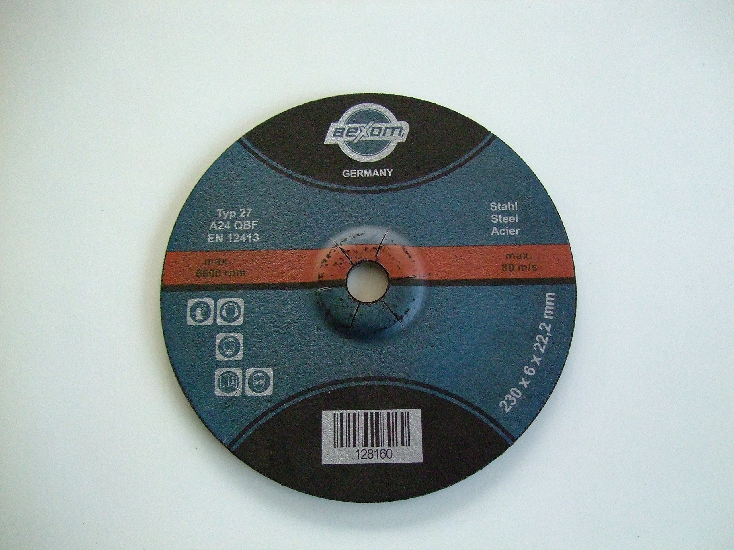 Olbrich-Industriebedarf Lot de 25 disques à ébarber 230 x 6 mm pour acier, métal, fer