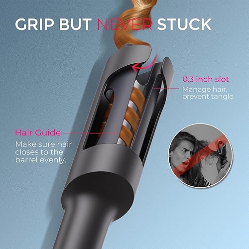 Miniatura 4 de TYMO TYMO CURLPRO - Rizador de pelo portátil con ondas de playa, 500 millones de iónicos, doble voltaje y ligero para viajes, revestimiento de