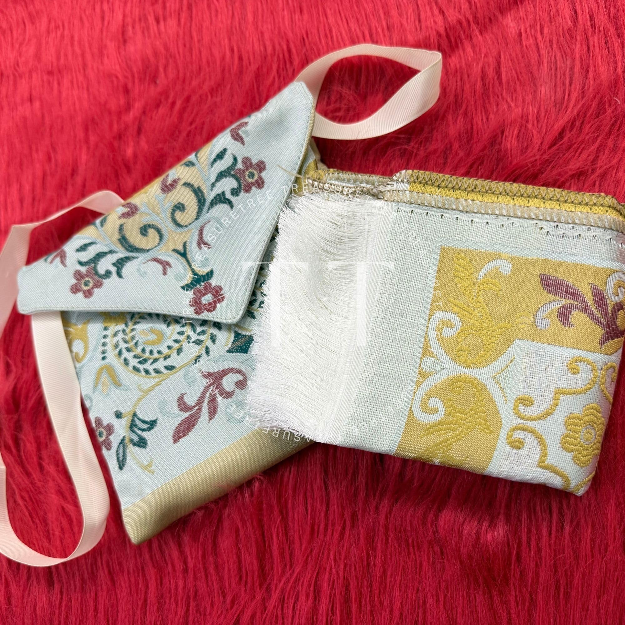Treasure Tree Turkish Pocket Prayer Mat with Carry Pouch | Safari Janamaz | Foldable, Lightweight & Washable Taffeta Rug | Multi-Pattern | Ideal for Travel, Hajj, Umrah & Ramadan Gift (Design 3)-image-14