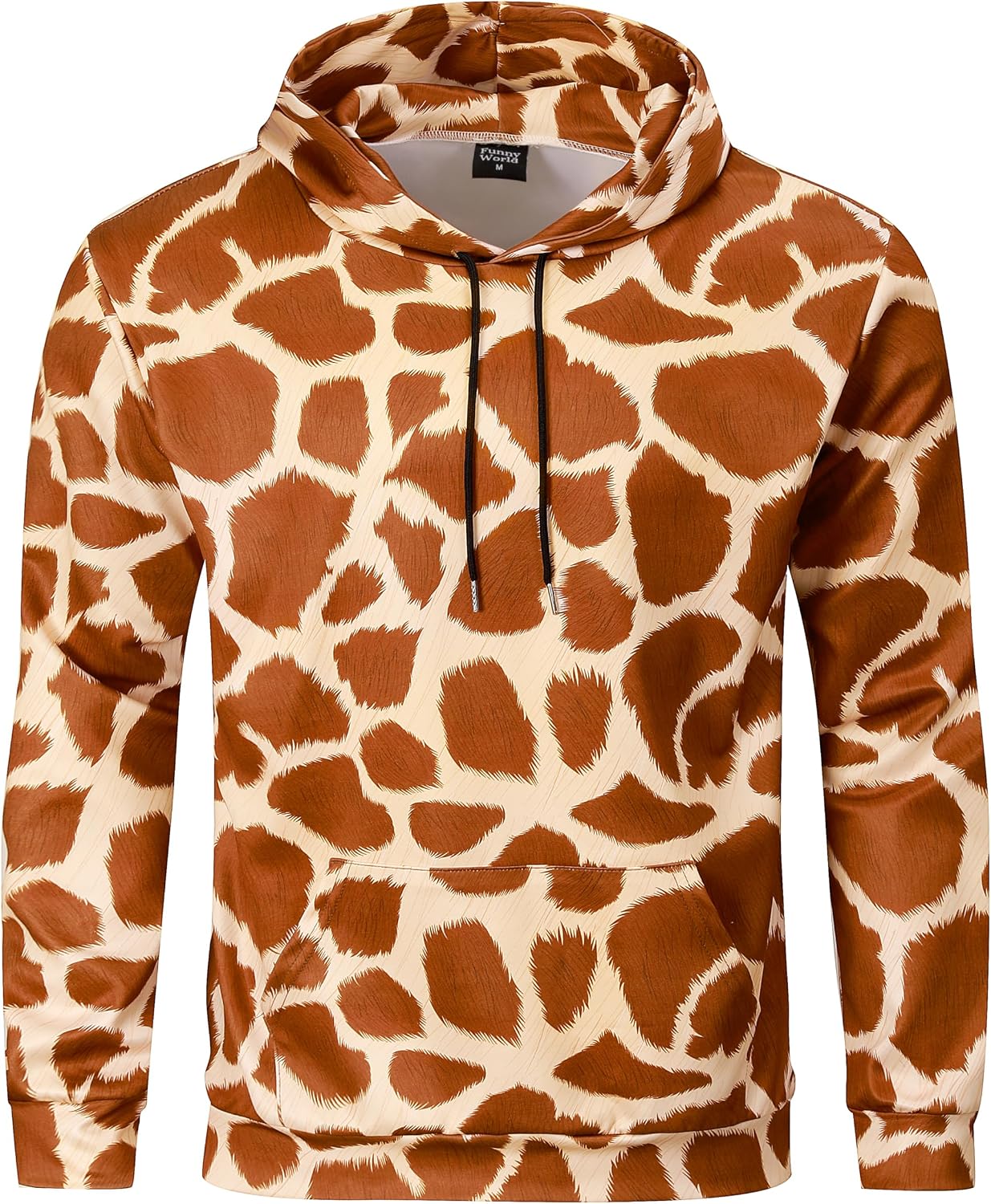 Funny World Men's Animal Print Sweatshirts Hoodies Long Sleeve Graphic Halloween Shirts