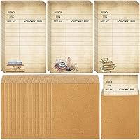 Vista 1 de Roowest Paquete de 120 bolsillos para tarjetas vintage de biblioteca, autoadhesivas, tarjetas de índice de pago de biblioteca, tarjeta de fecha